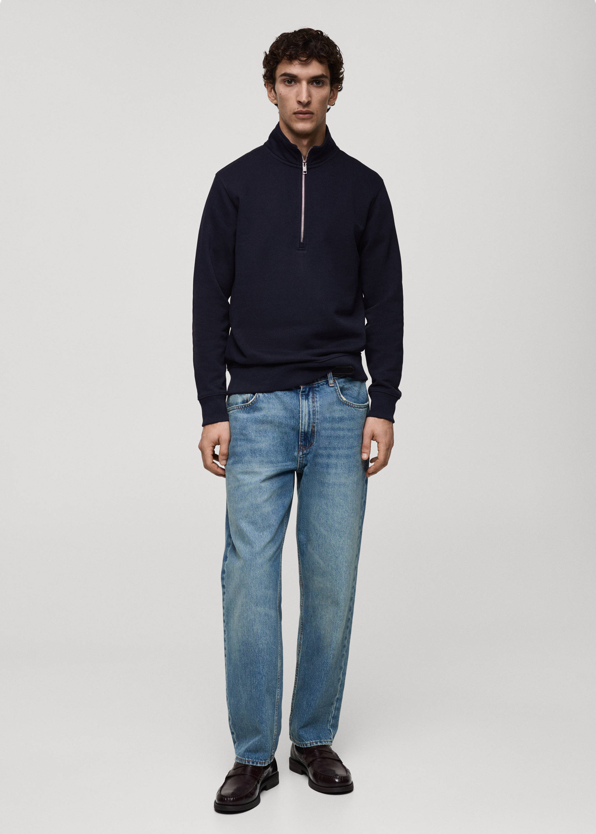 Regular-fit zip-neck sweatshirt - General plane