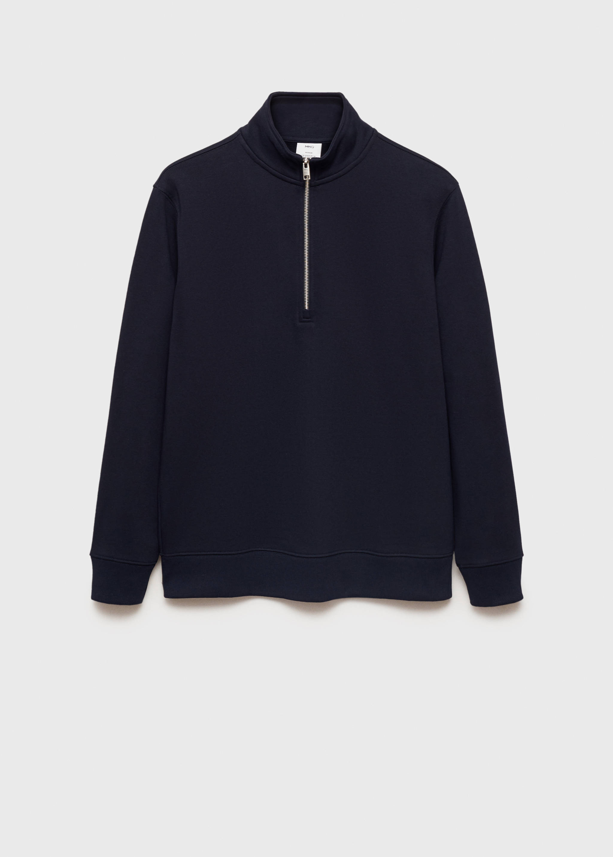 Regular-fit zip-neck sweatshirt - Article without model
