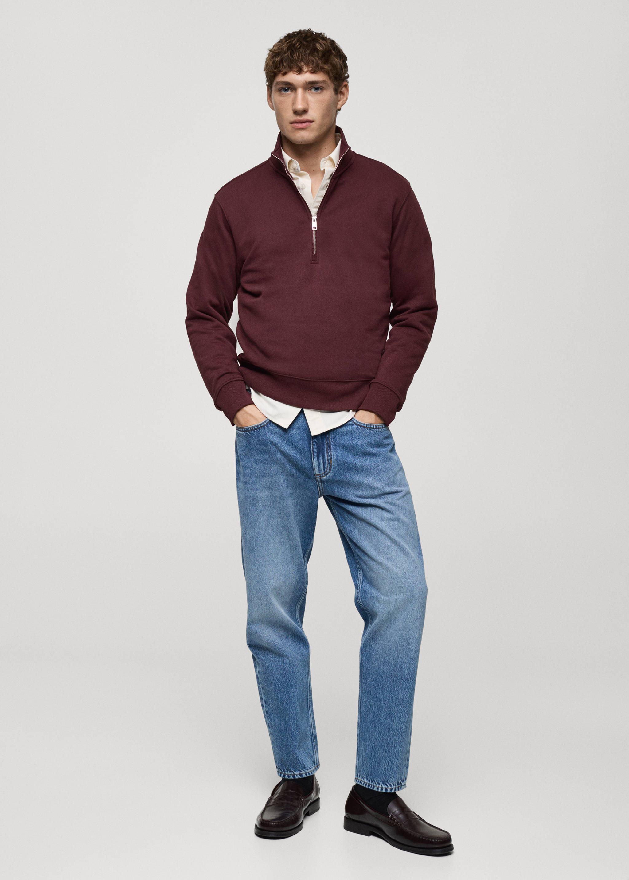 Regular-fit zip-neck sweatshirt - General plane