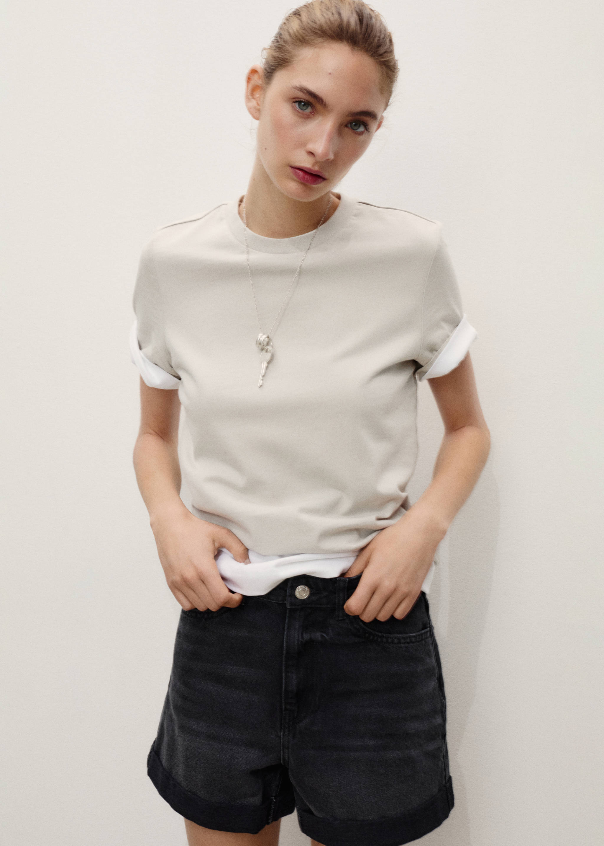 Shorts texans mom-fit tir alt - Detall de l'article 1