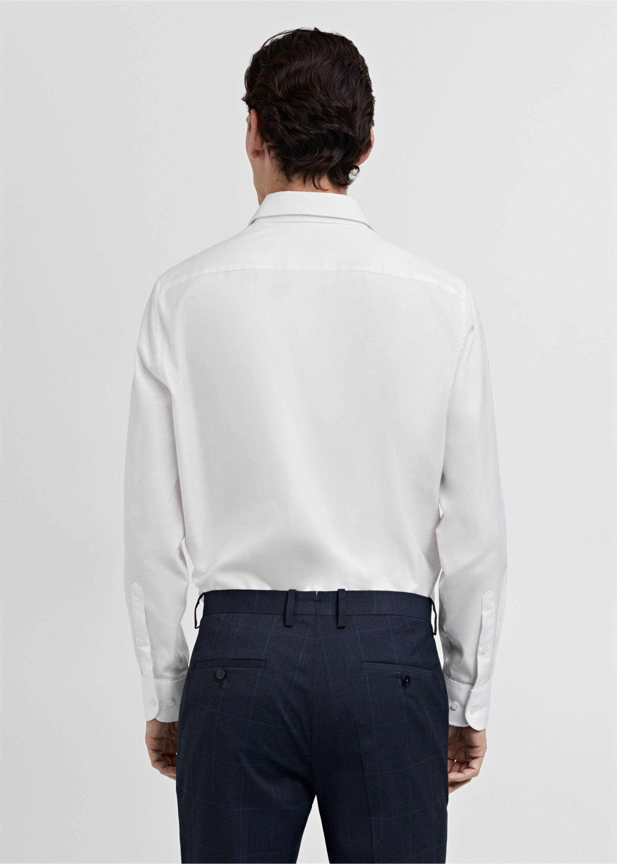 100% cotton dress shirt - Reverse of the article, White. Ref: 87050611-00.