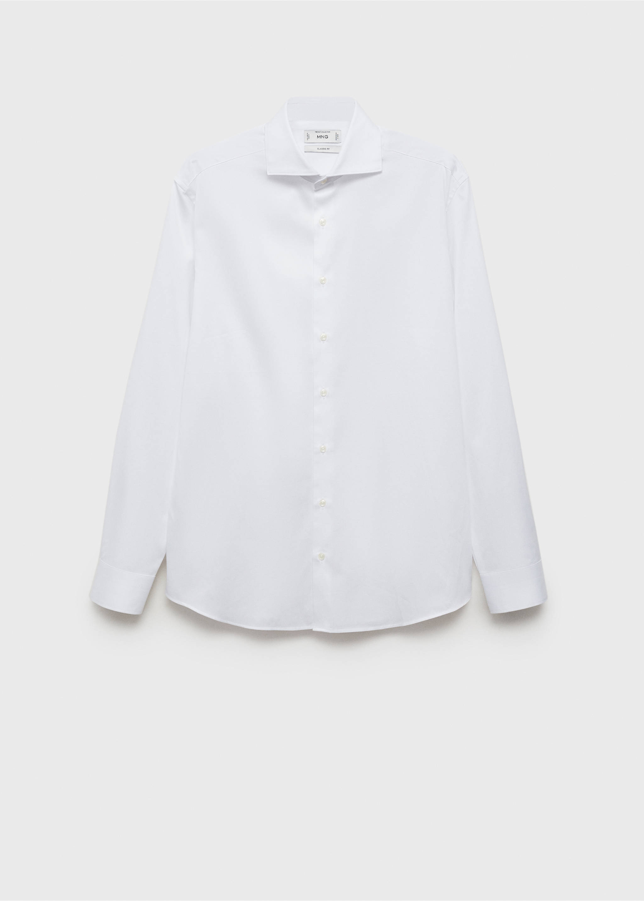 100% cotton dress shirt - Article without model, White. Ref: 87050611-00.