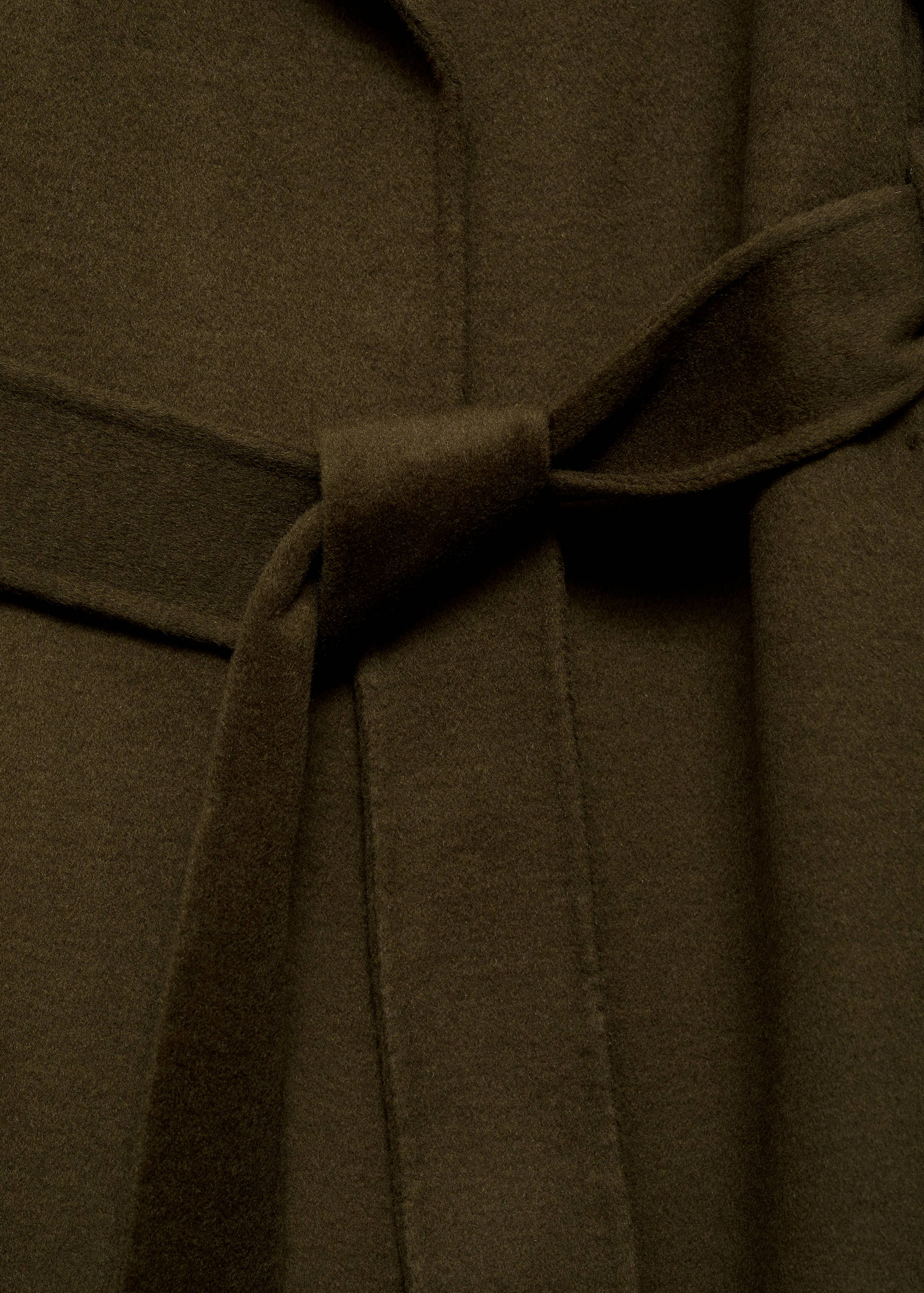 Handmade long coat with belt - Details of the article 0