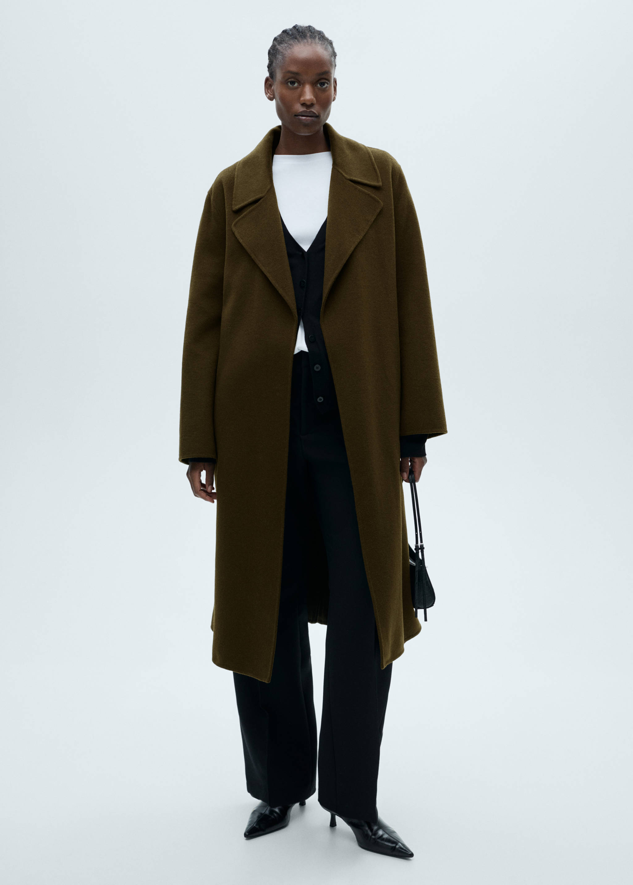 Handmade long coat with belt - Details of the article 3