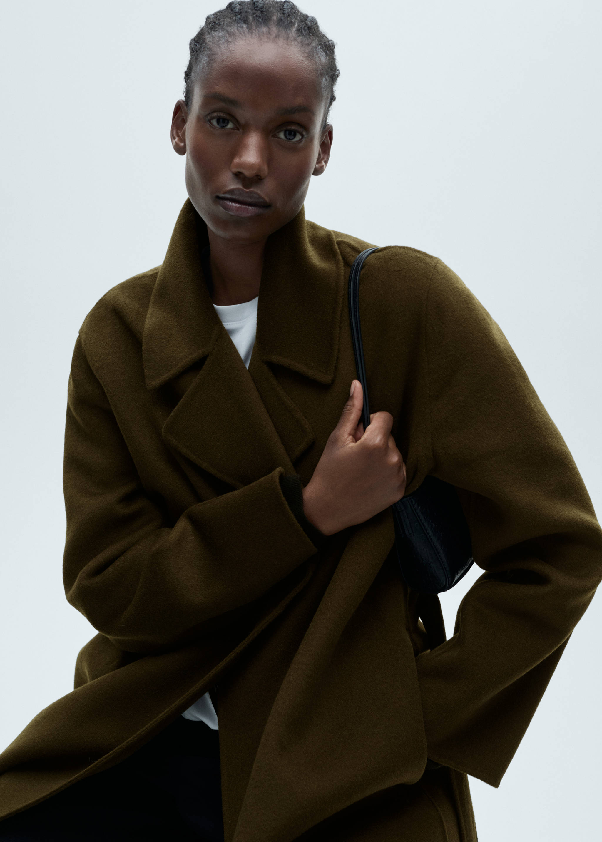 Handmade long coat with belt - Details of the article 4