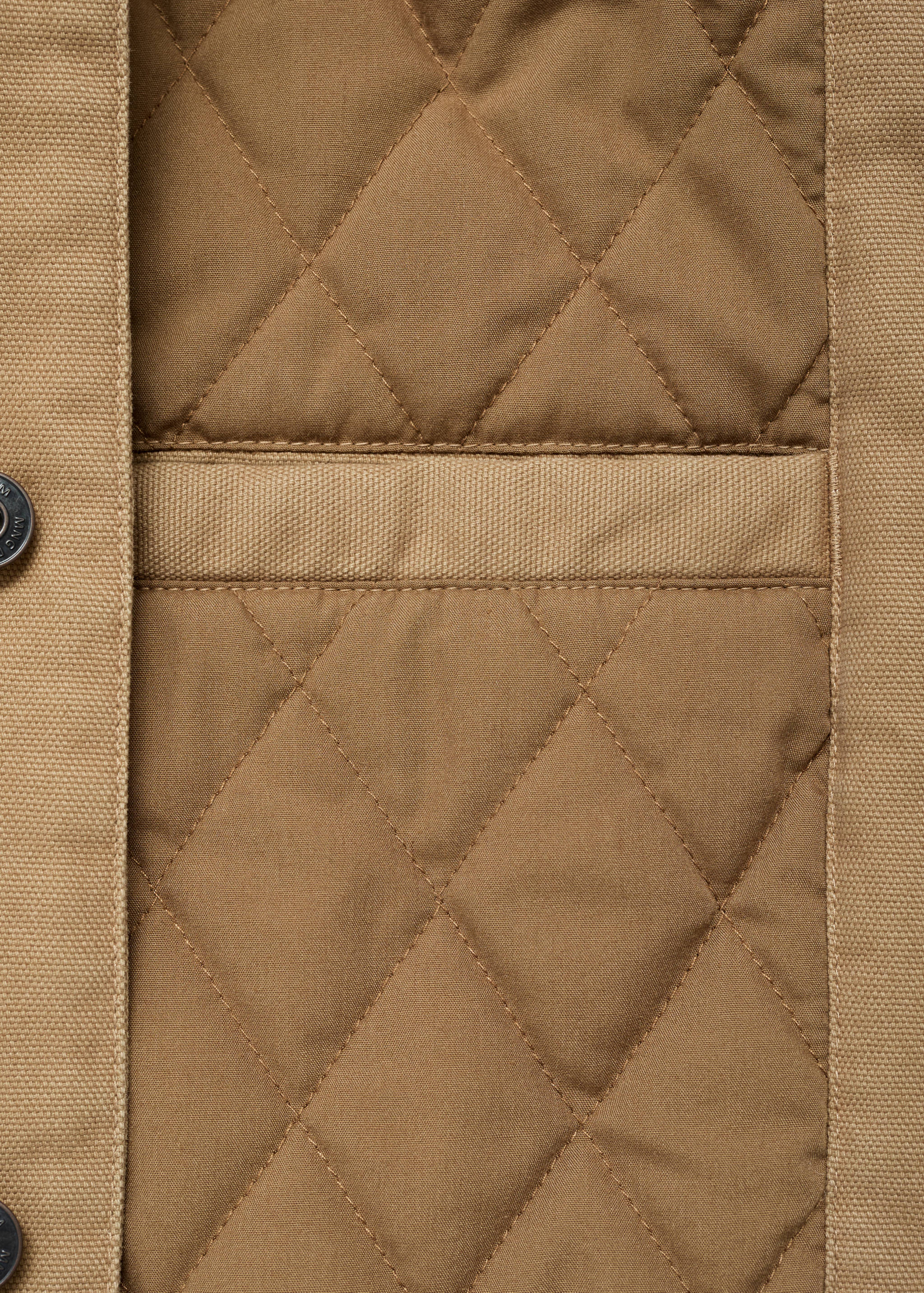 Quilted jacket with sheepskin collar - Details of the article 0