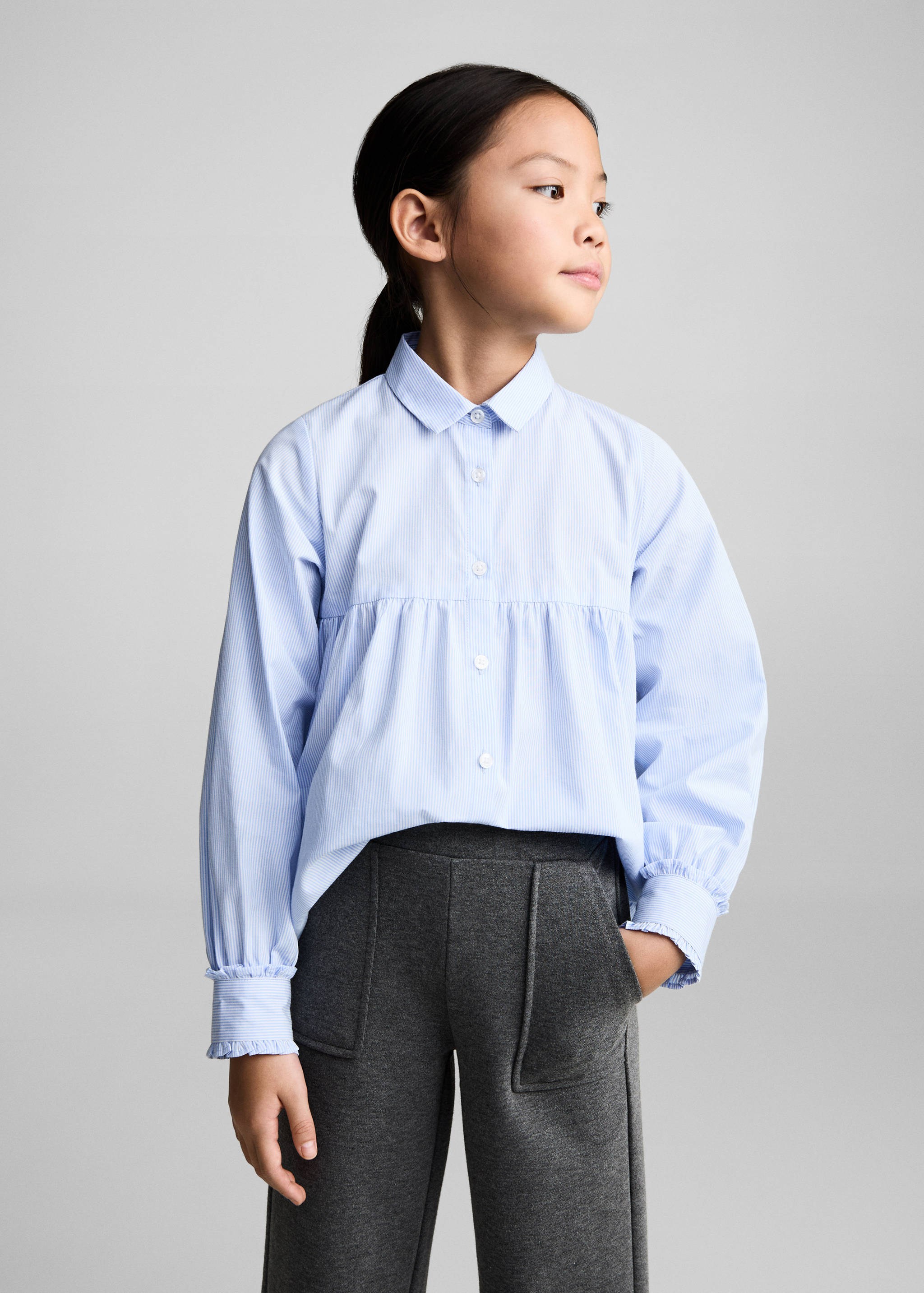 Straight knitted trousers - Medium plane