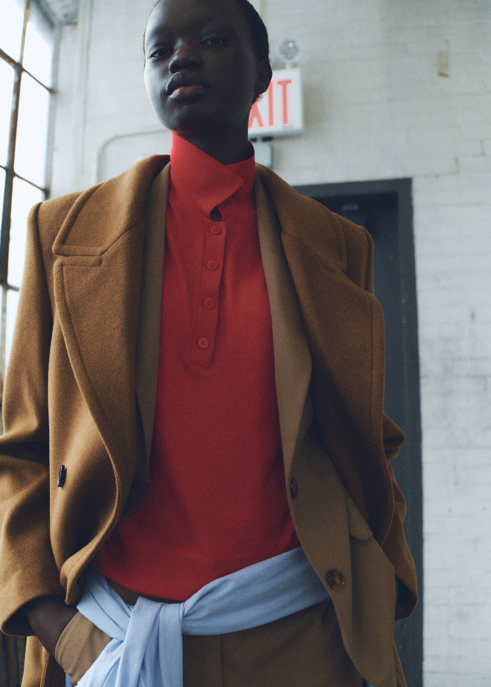 Double-breasted wool coat - Medium plane