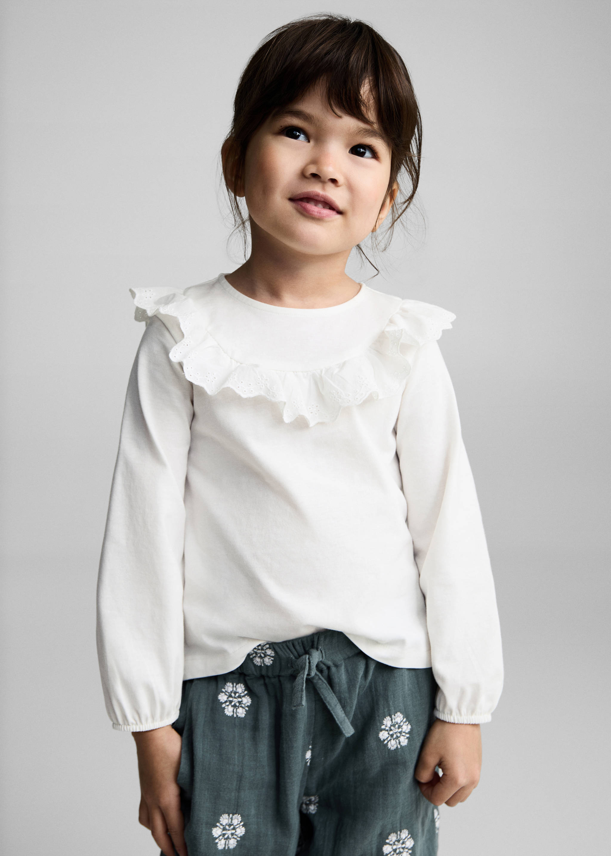 Ruffle cotton T-shirt - Medium plane