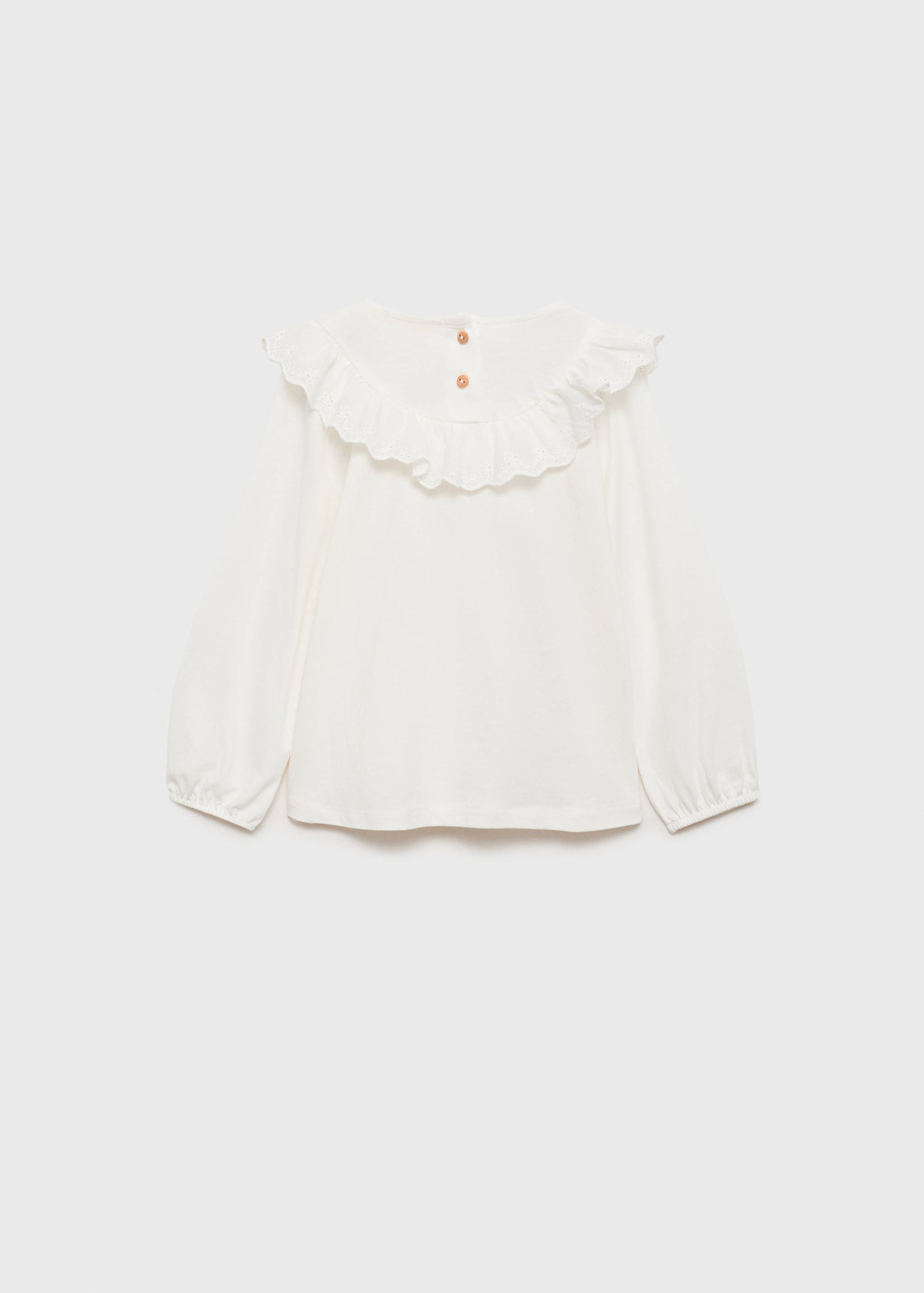 Ruffle cotton T-shirt - Reverse of the article