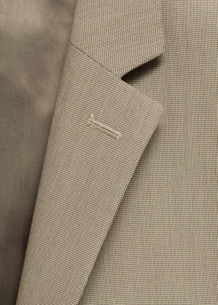 Super slim-fit suit jacket in stretch fabric — Beige