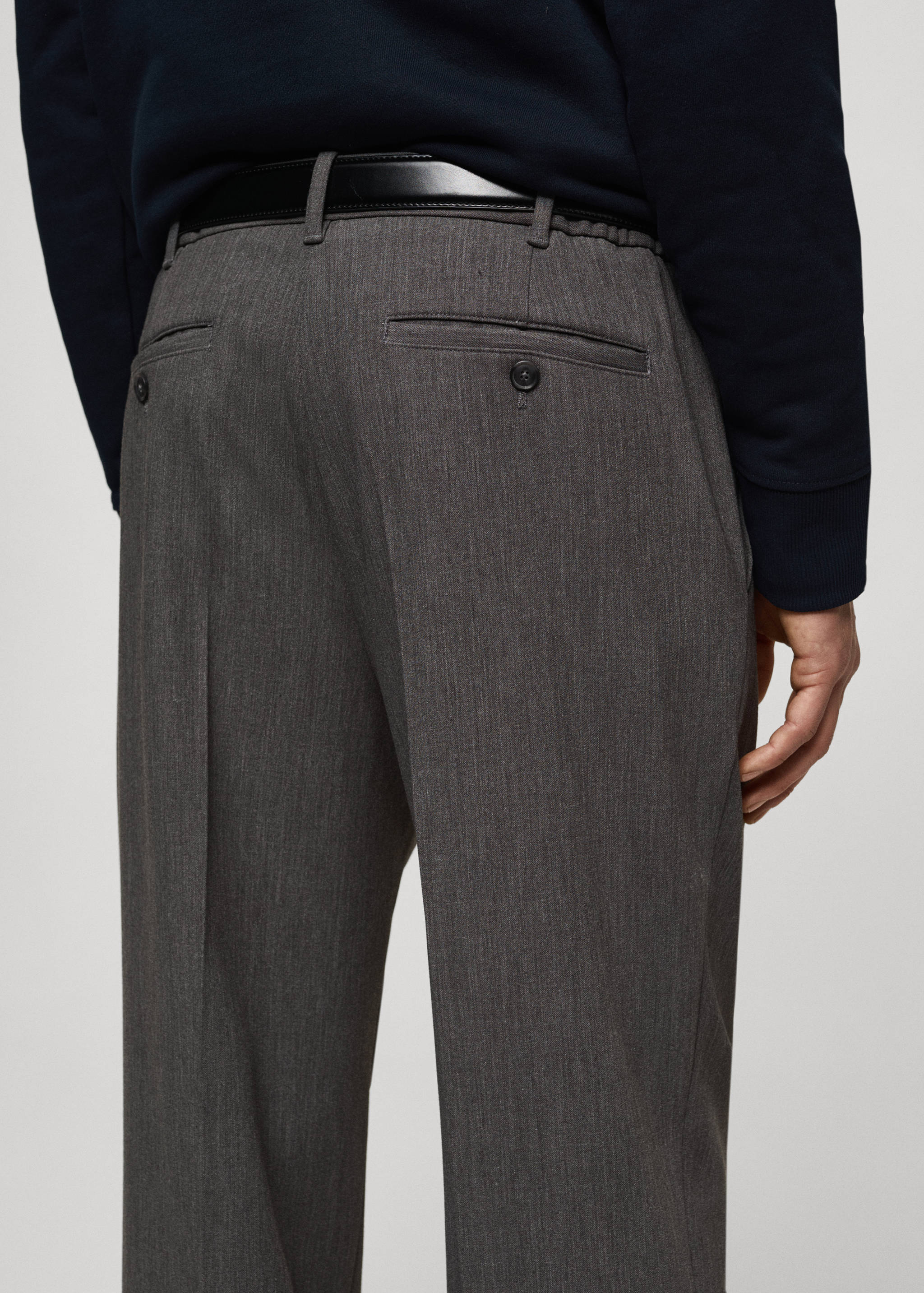 Straight-fit pleated trousers - Details of the article 6