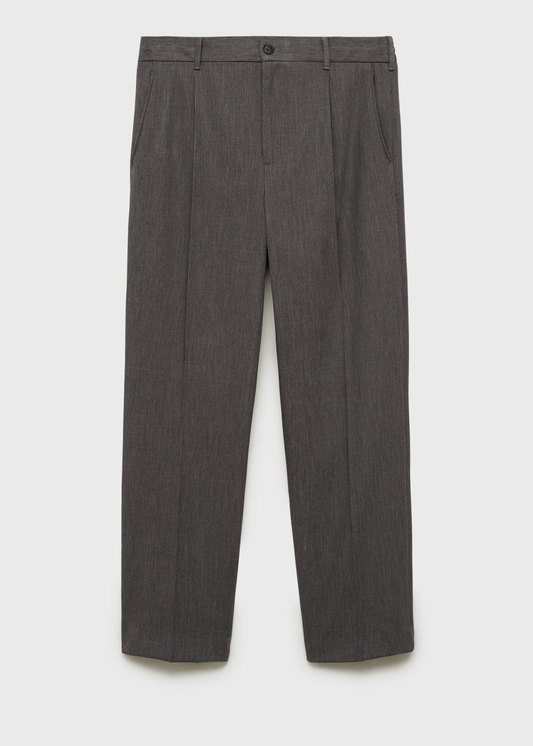 Straight-fit pleated trousers - Article without model