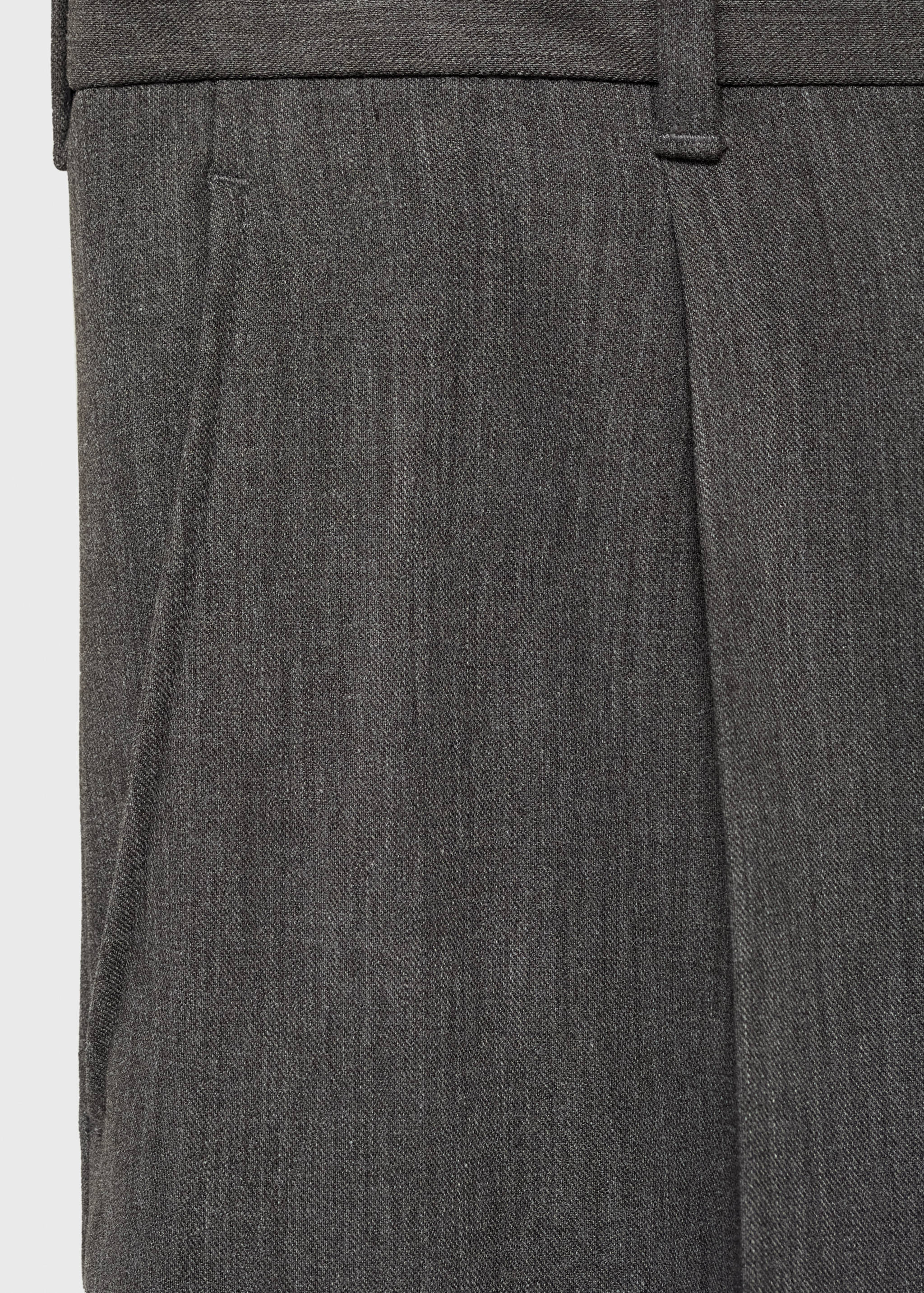 Straight-fit pleated trousers - Details of the article 0