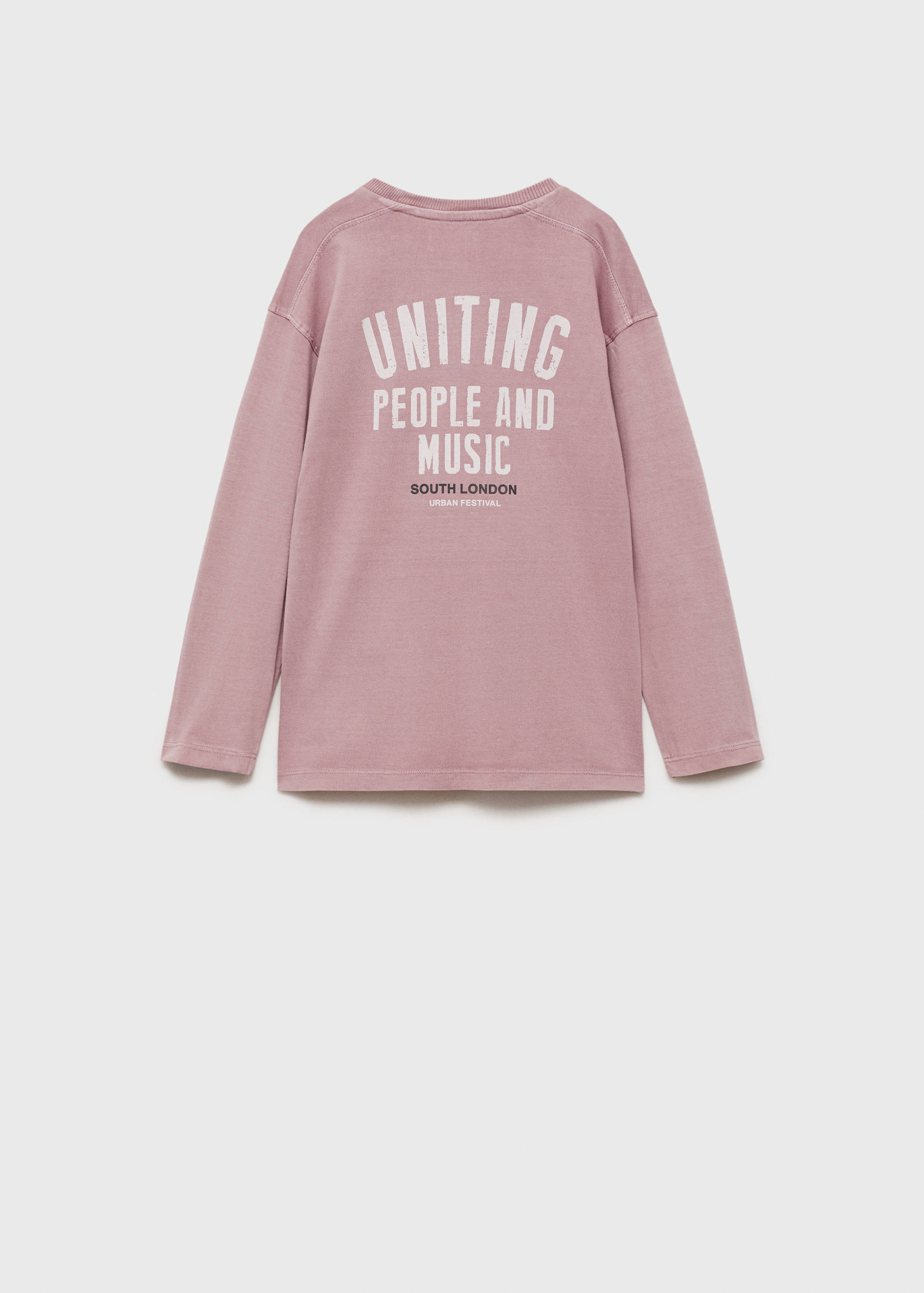 Washed-effect cotton t-shirt - Reverse of the article