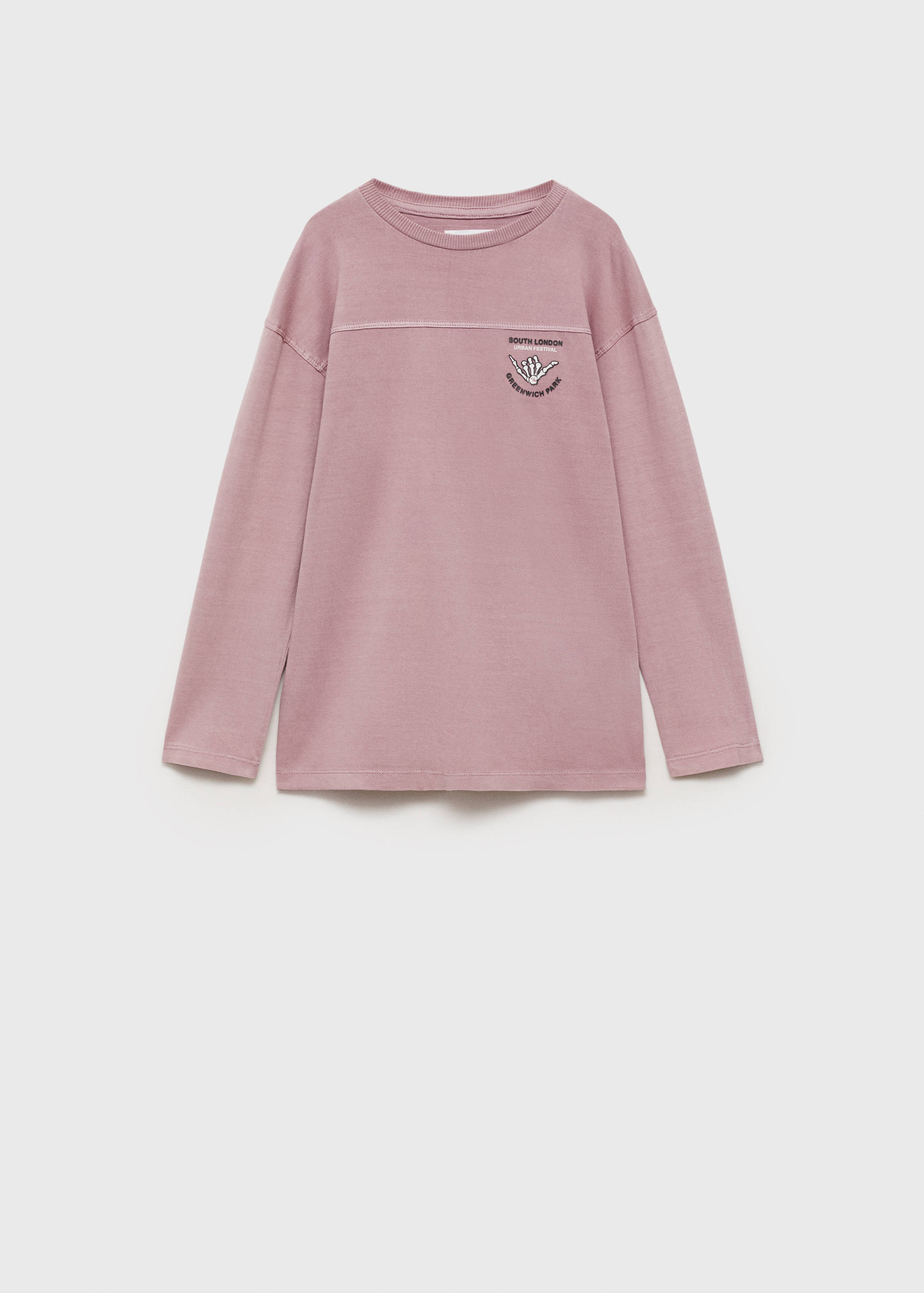 Washed-effect cotton t-shirt - Article without model