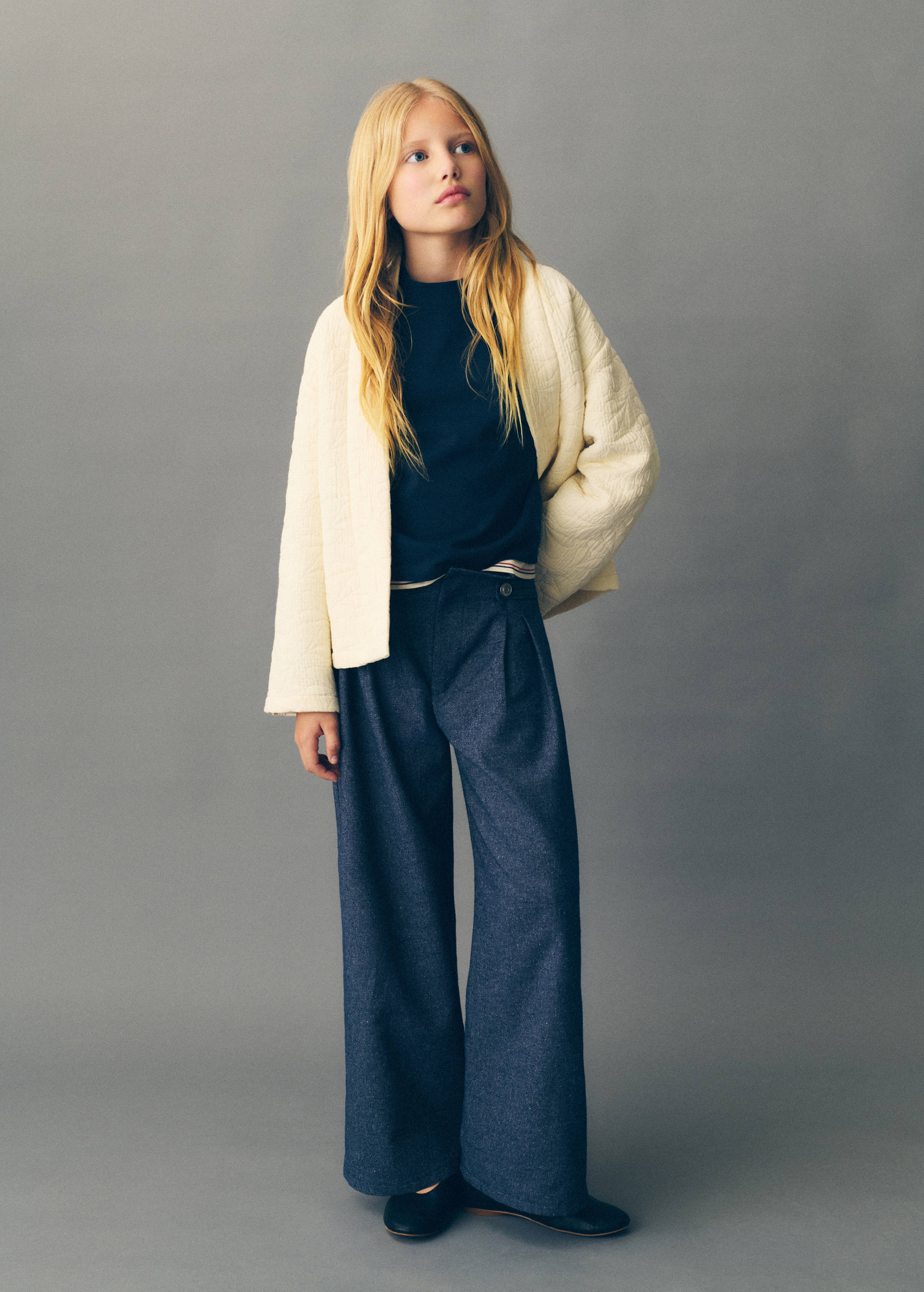 Wide leg pleated trousers - Details of the article 6