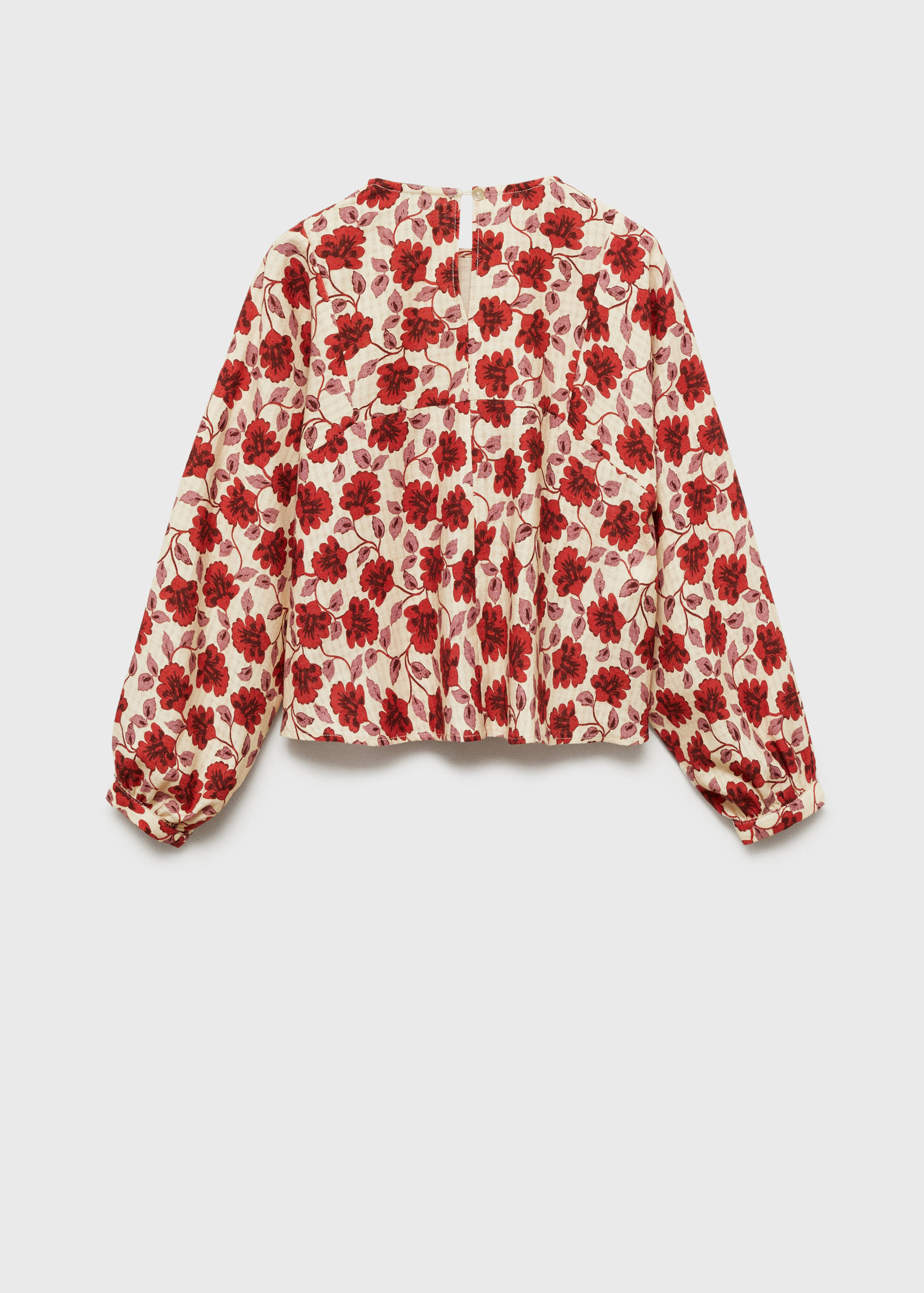 Floral-print cotton blouse - Reverse of the article