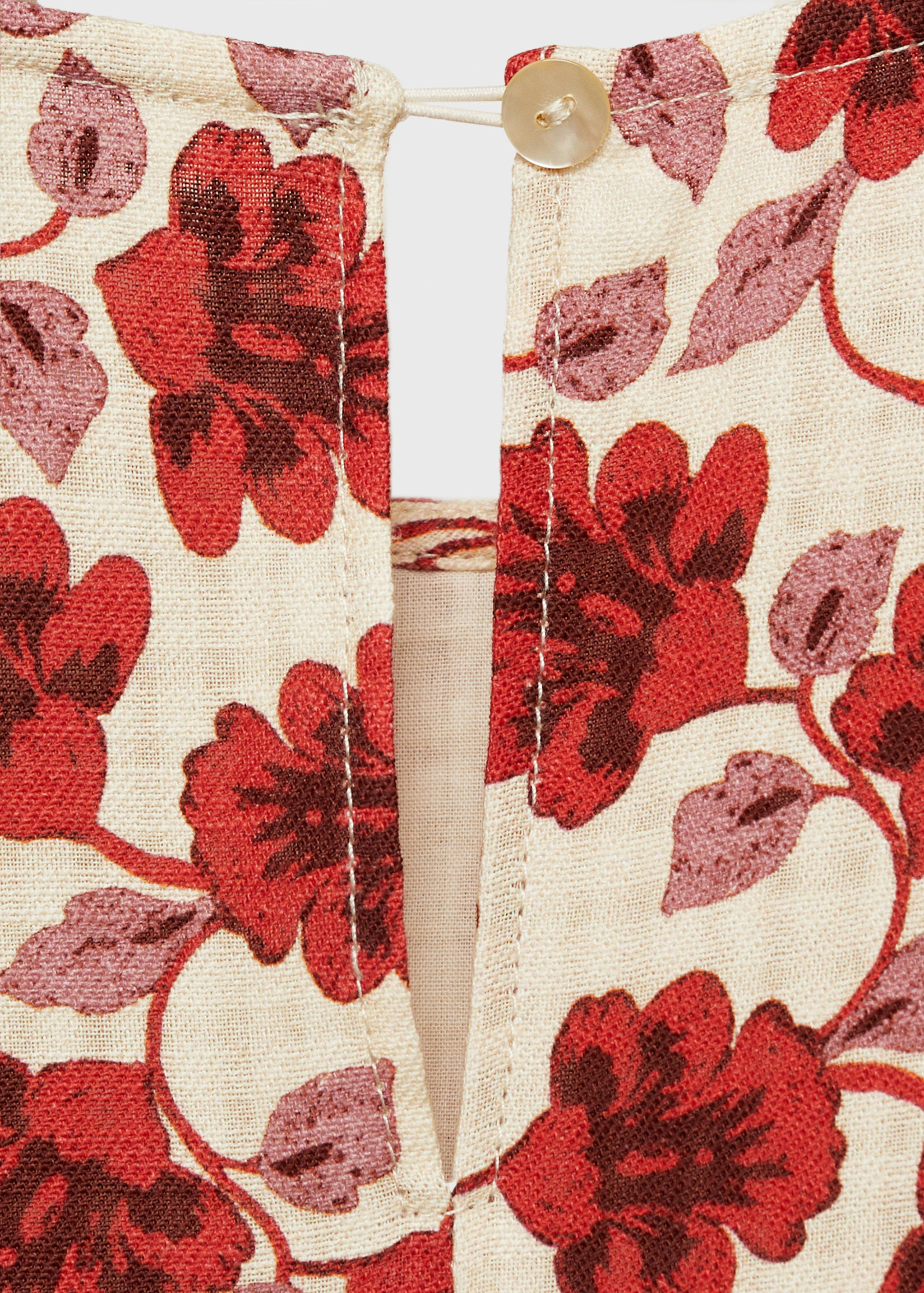 Floral-print cotton blouse - Details of the article 0