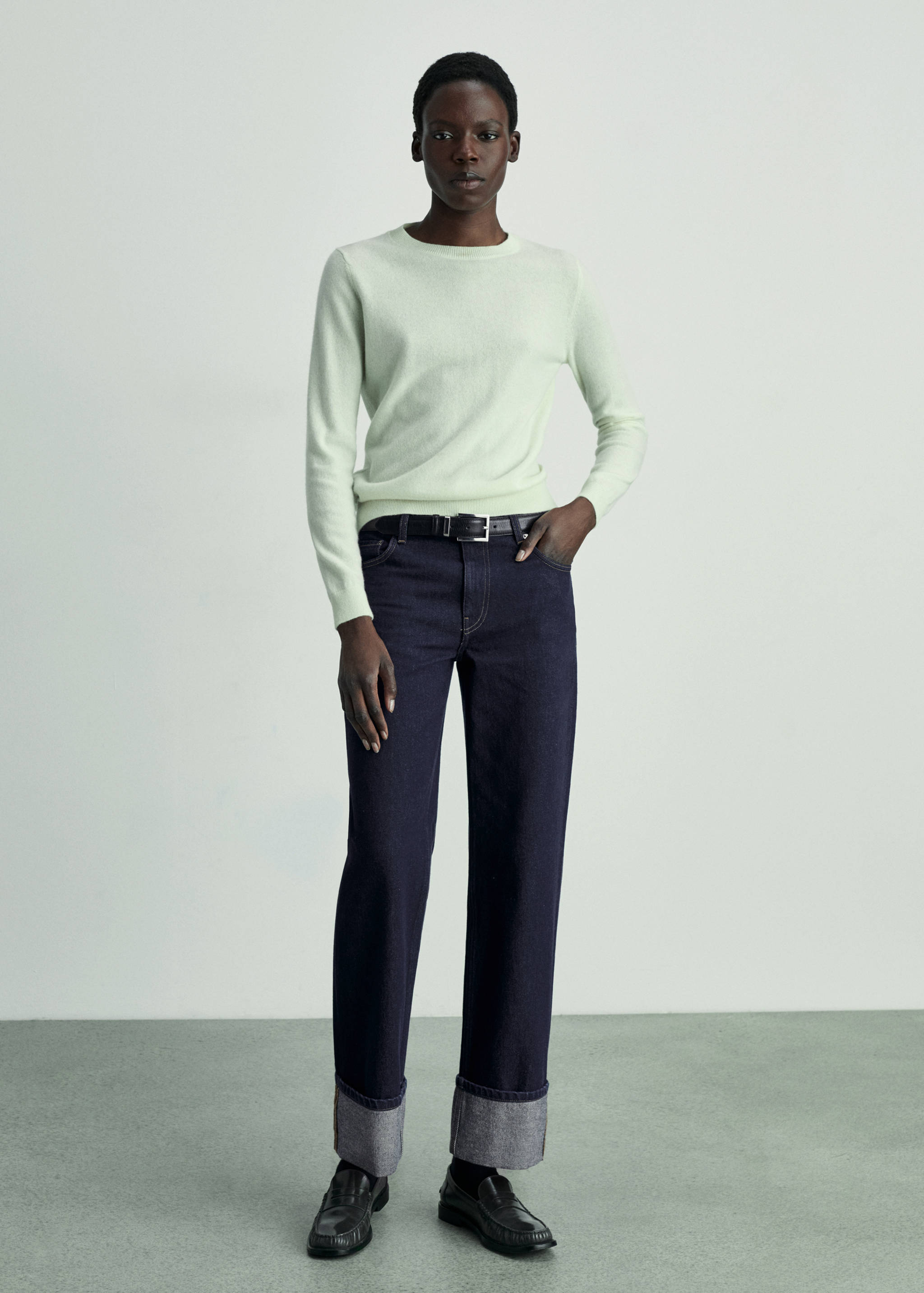 Jean rinse wash à revers - Plan général