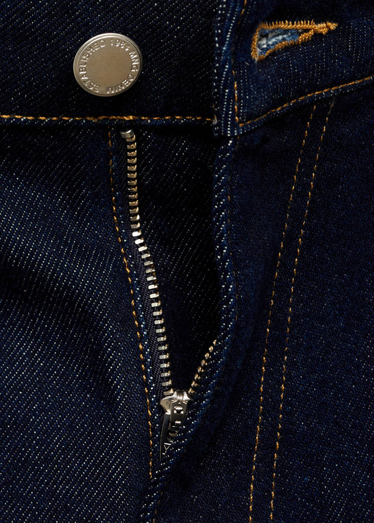 Rinse-wash jeans with cuffs — Open Blue