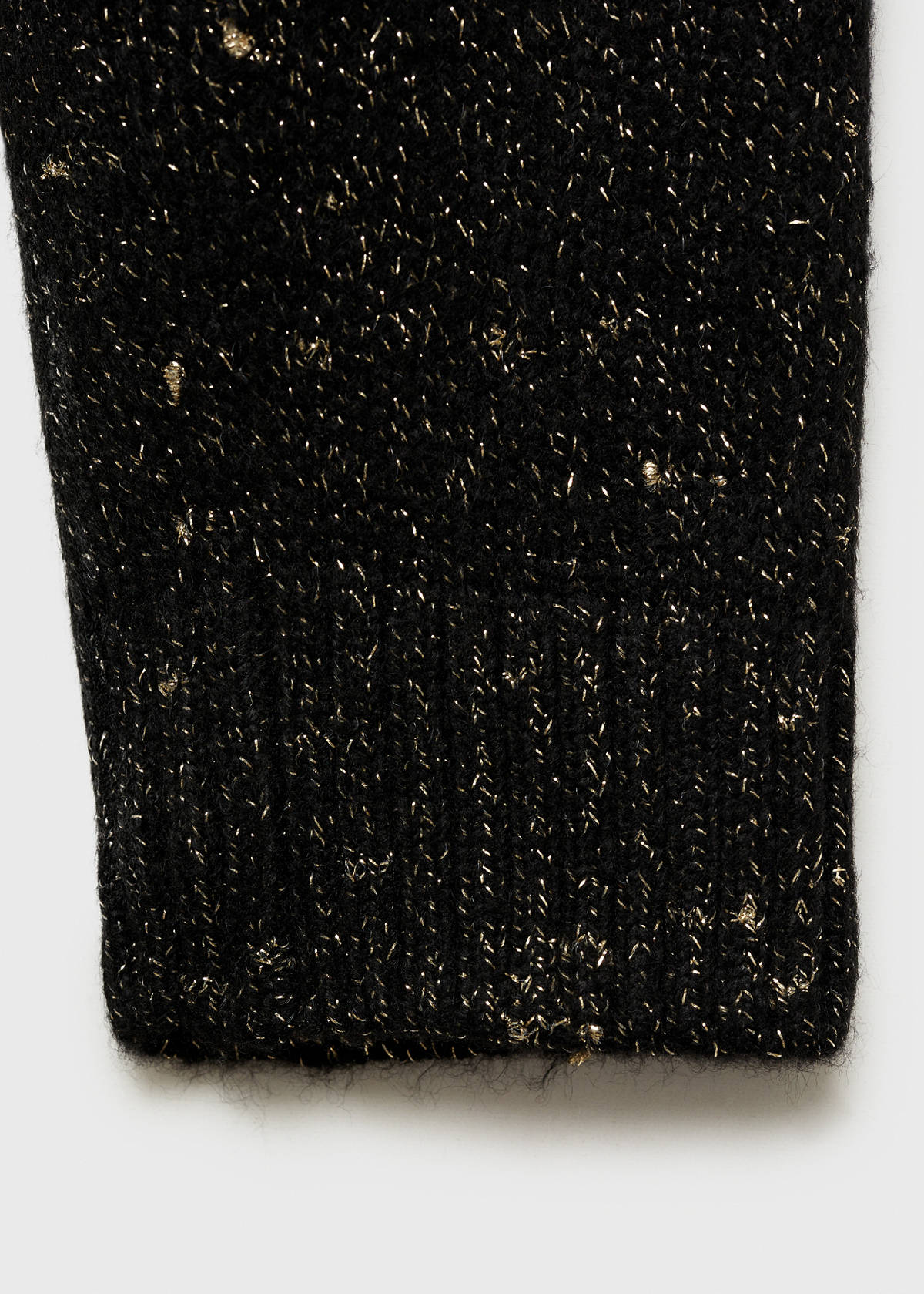 Lurex sweater with perkins neck — Black