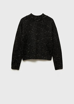 Lurex sweater with perkins neck — Black 6