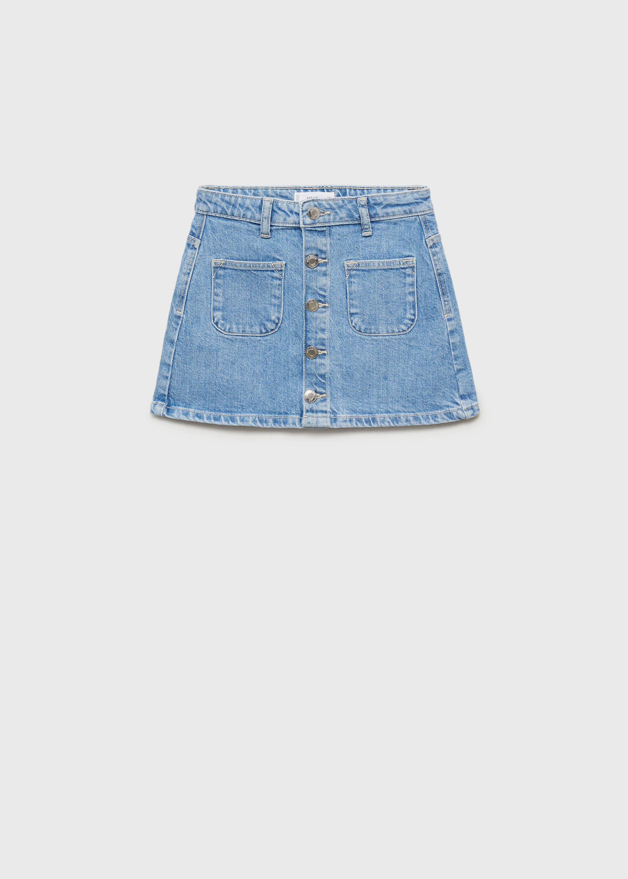 Buttoned denim skirt - Article without model