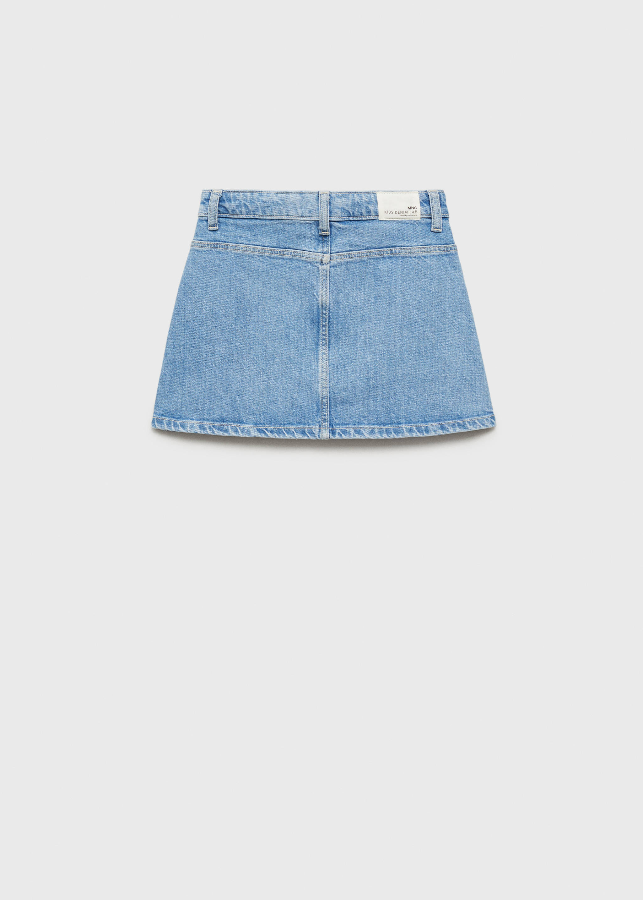 Buttoned denim skirt - Reverse of the article