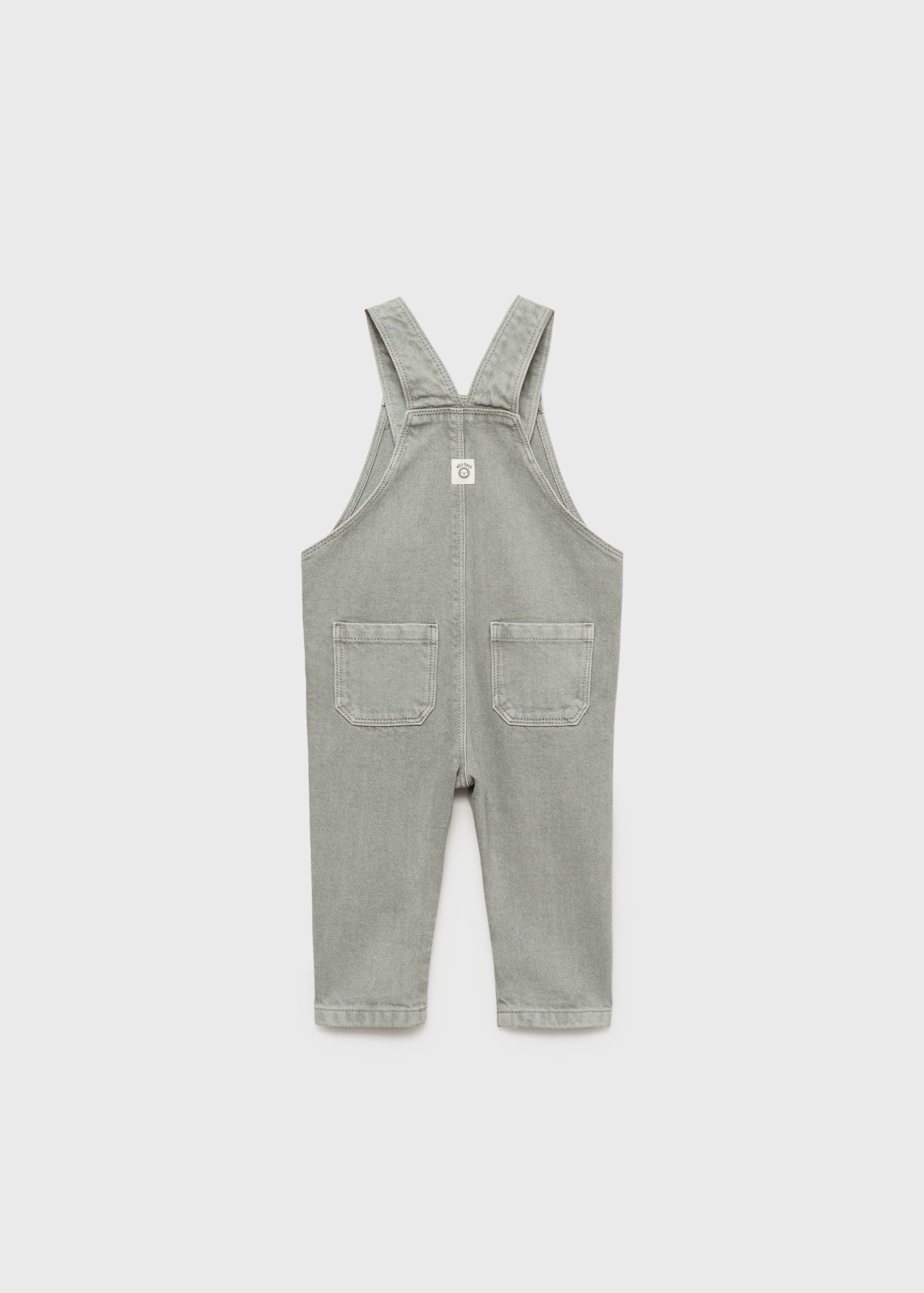 Long denim overalls with pocket - Reverse of the article