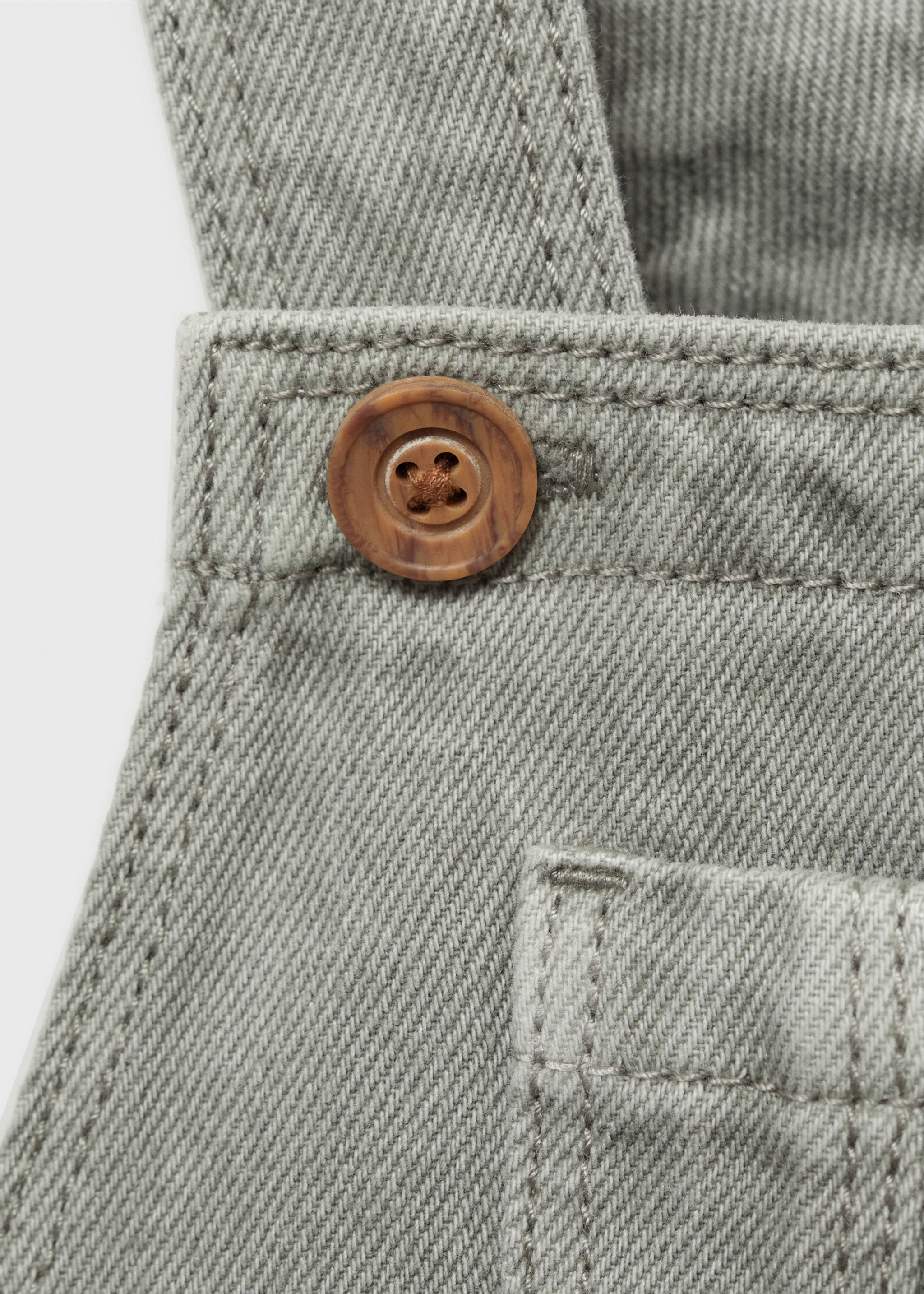 Uzun cepli denim tulum - Ürün detayı 8, Su Yeşili. Ref: 87051048-00.