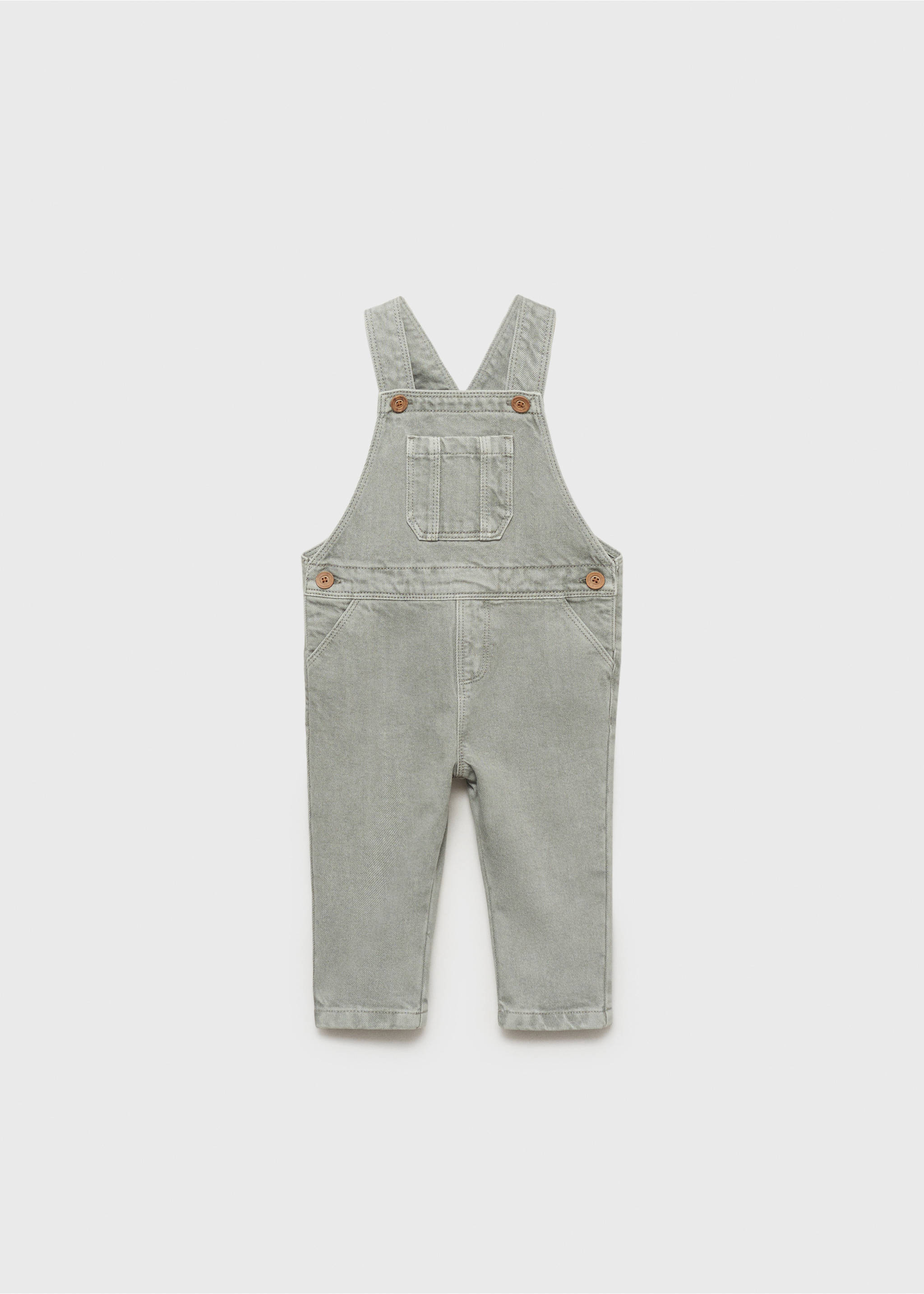 Uzun cepli denim tulum - Modelsiz ürün, Su Yeşili. Ref: 87051048-00.