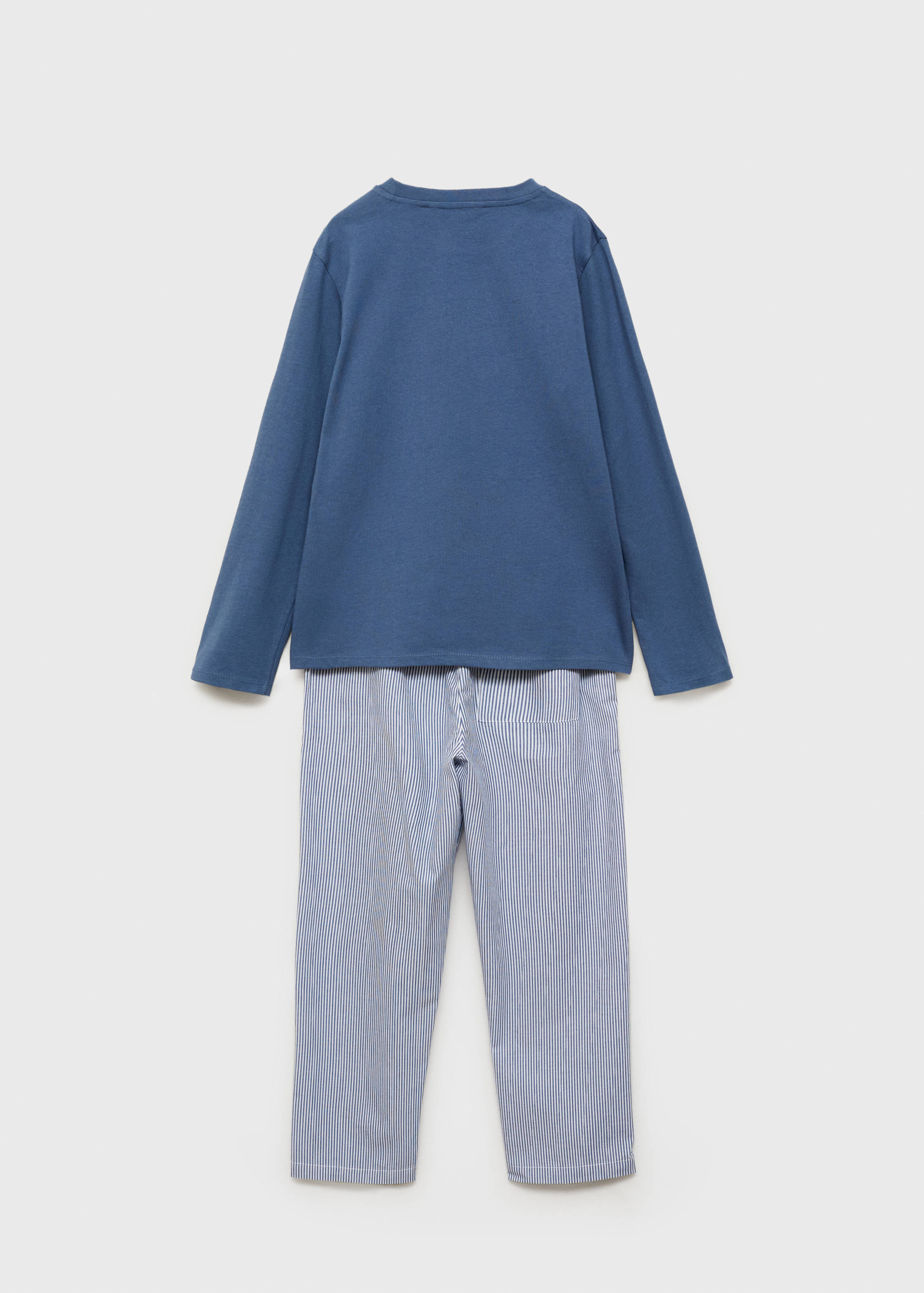 Pyjama long coton rayures - Verso de l’article