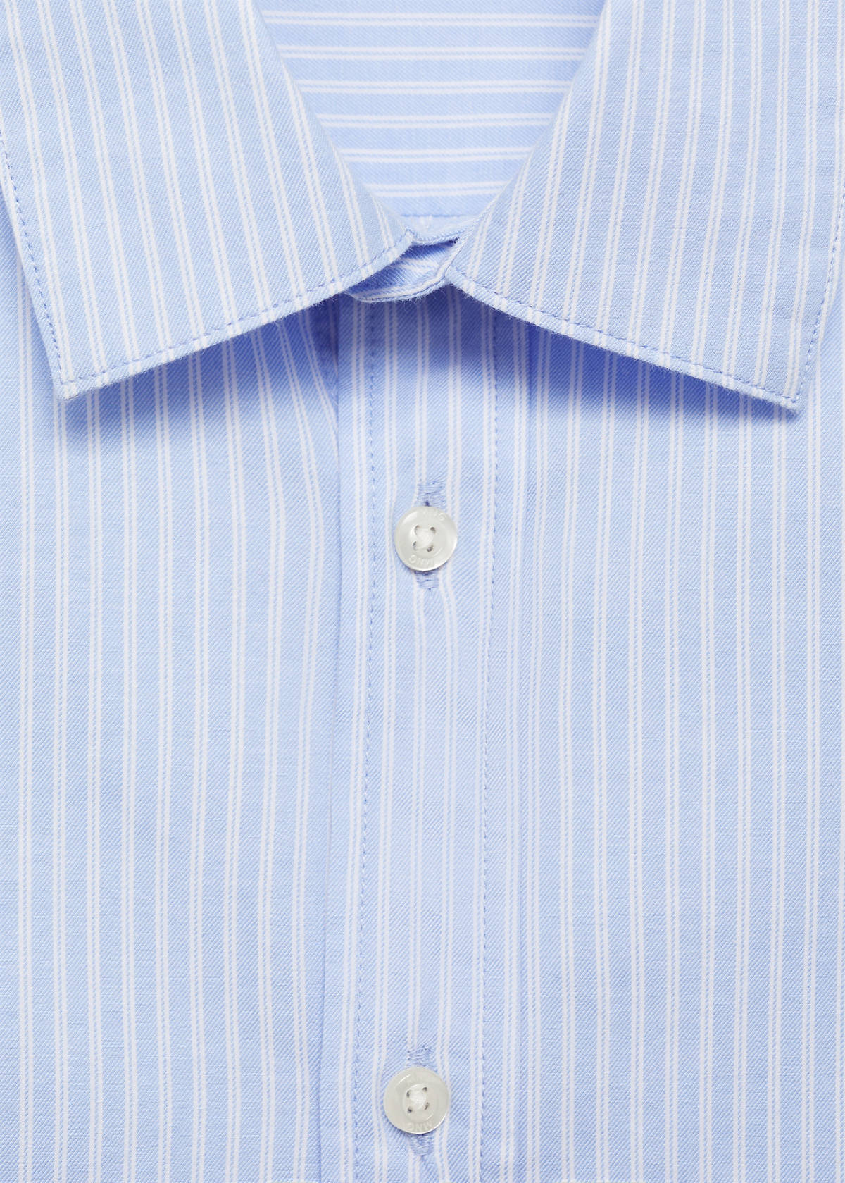 Striped cotton shirt — Sky Blue