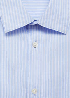 Striped cotton shirt — Sky Blue 7