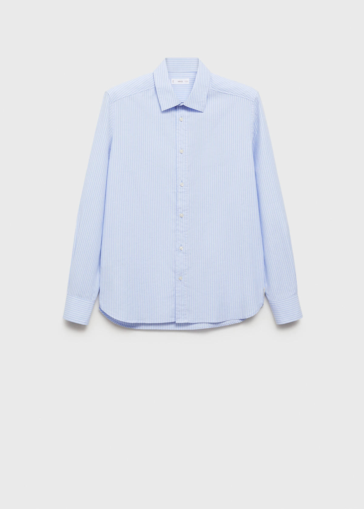 Striped cotton shirt — Sky Blue