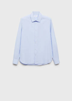 Striped cotton shirt — Sky Blue 3