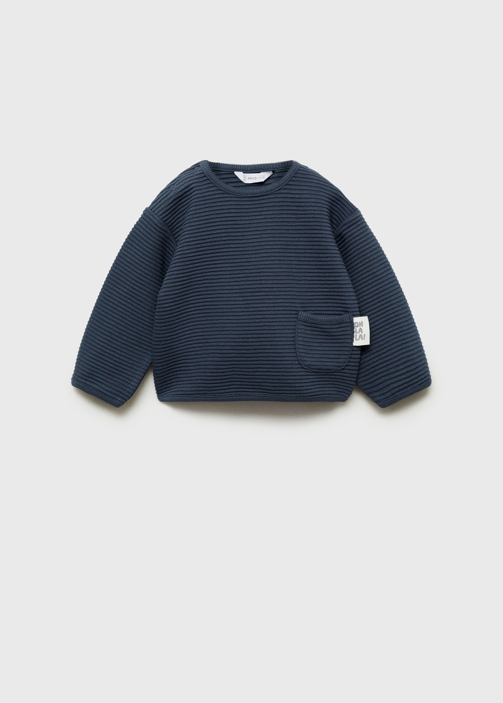 Textured knit sweatshirt - Article without model