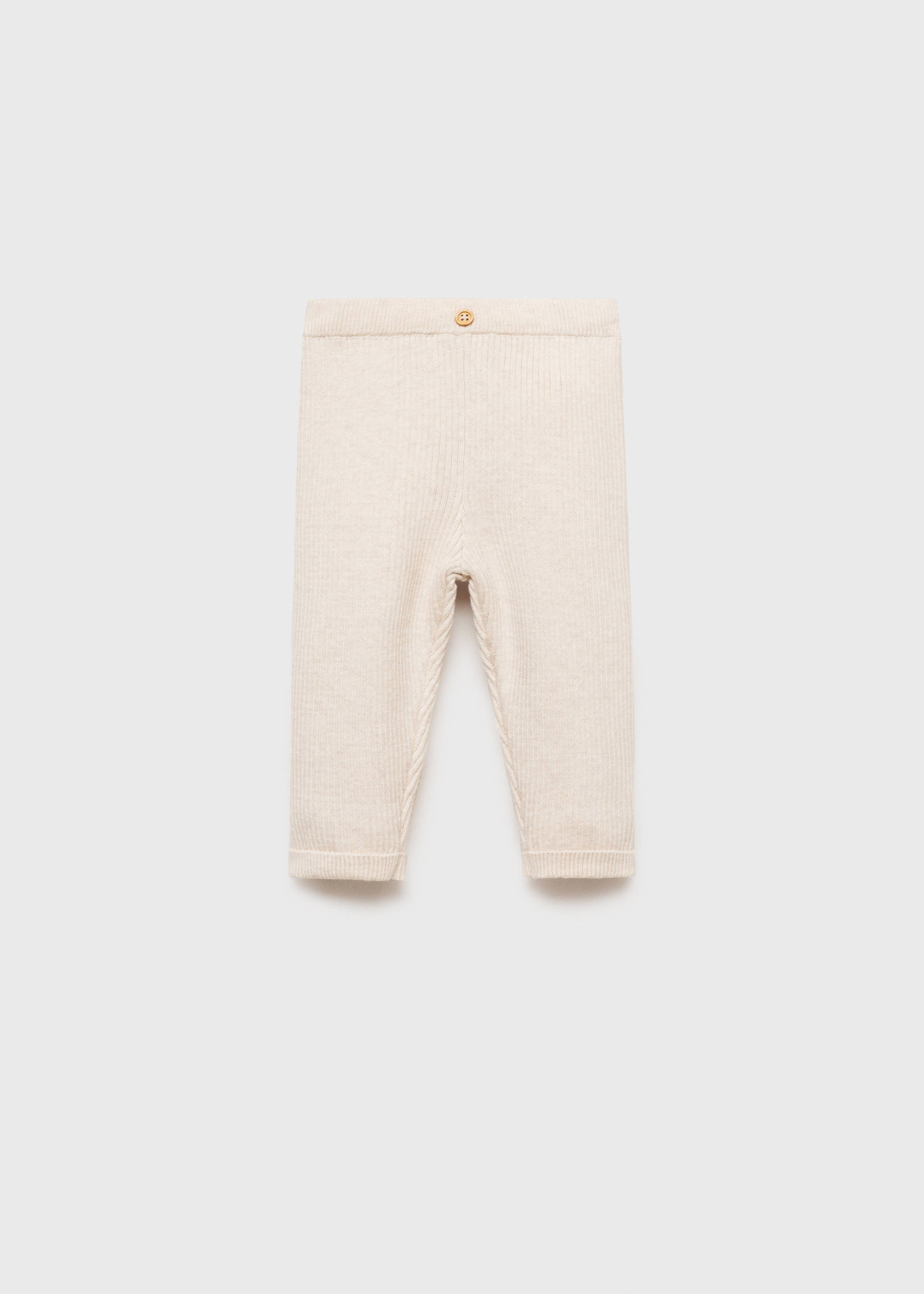 Cotton ribbed leggings - Article without model