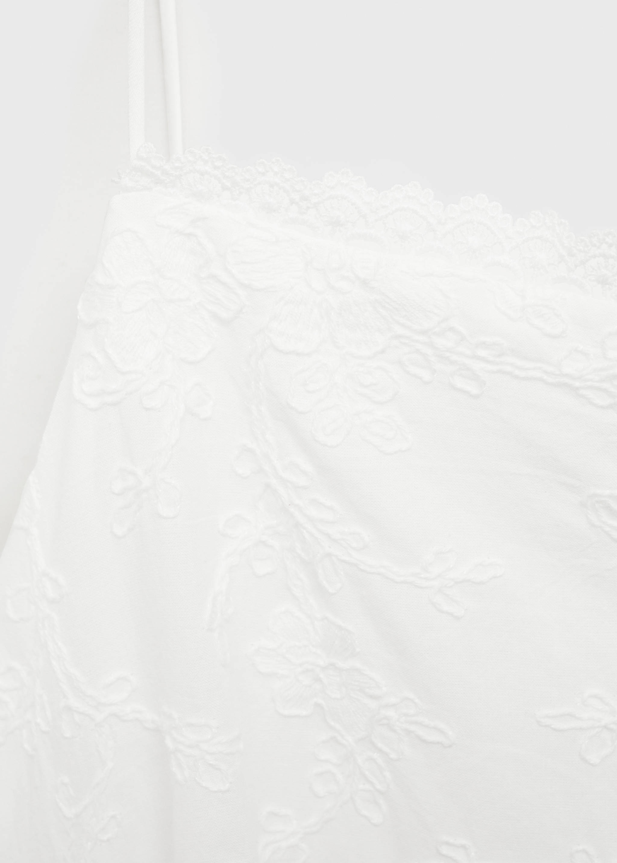 Floral embroidered dress with straps - Details of the article 0