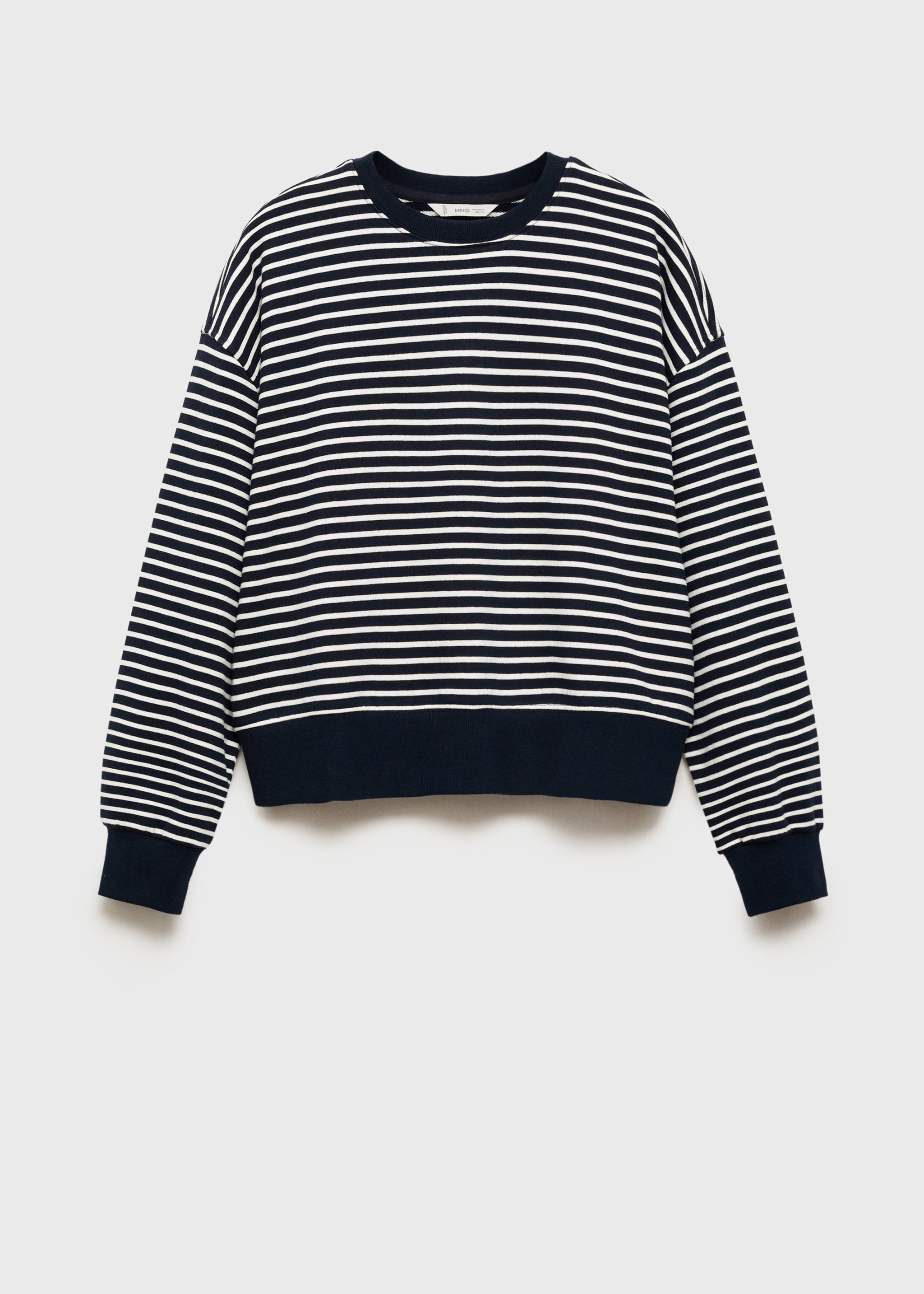 Striped cotton-blend sweatshirt - Article without model