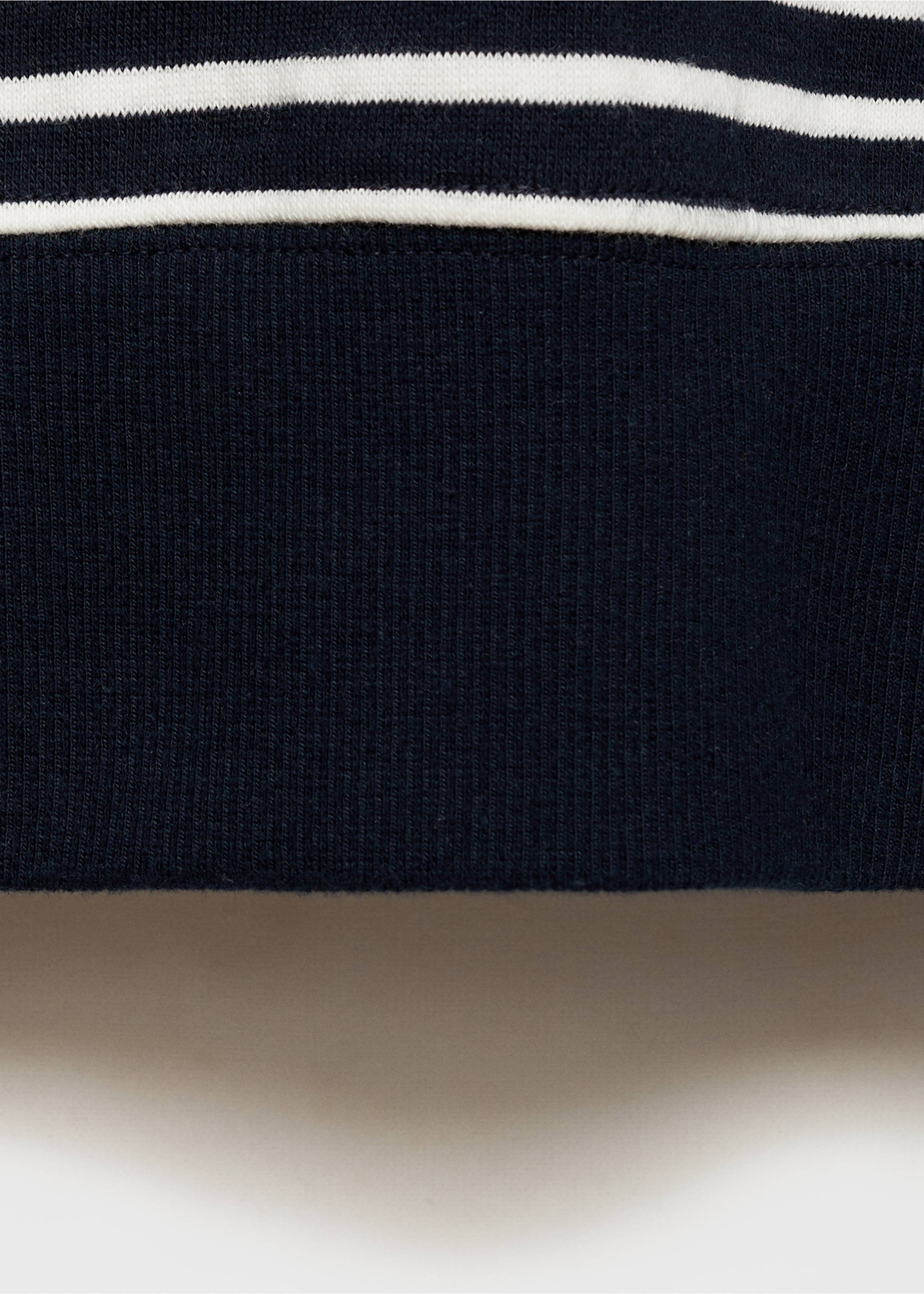 Sudadera algodón rayas - Detalle del artículo 0, Azul marino oscuro. Ref: 87052539-00.