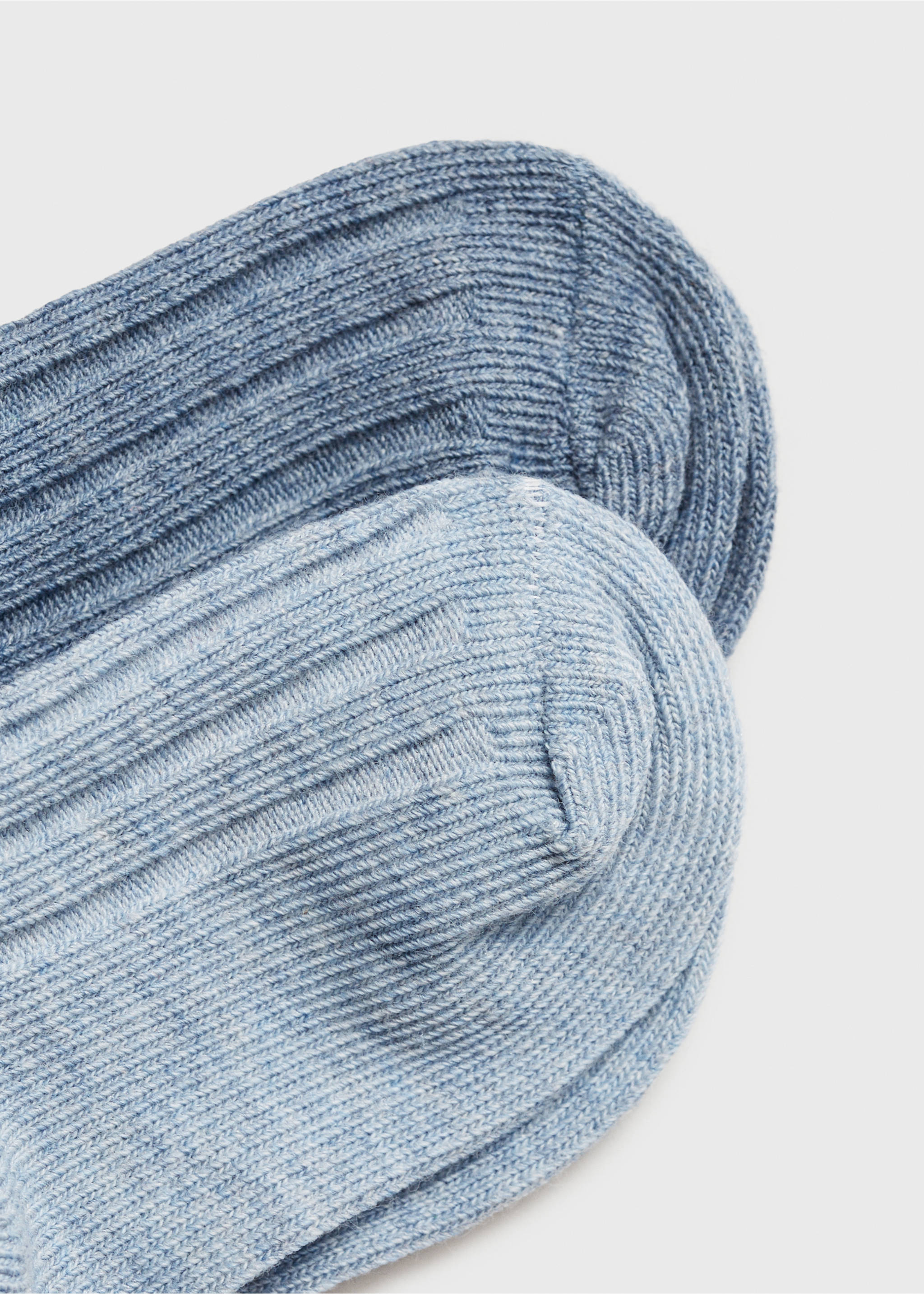 2 pack ribbed socks - Details of the article 8, Blue. Ref: 87052542-00.