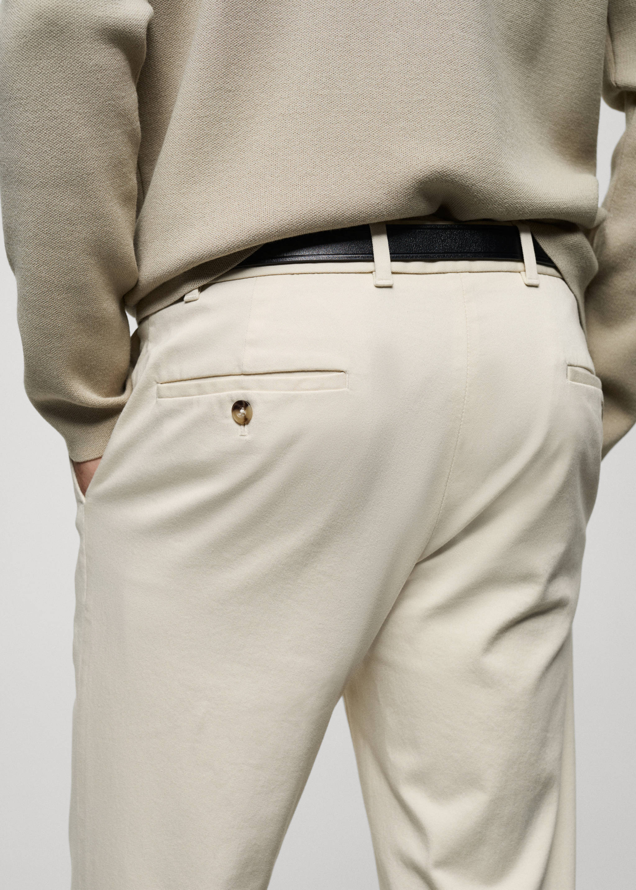 Barna slim-fit twill chino pants - Details of the article 6