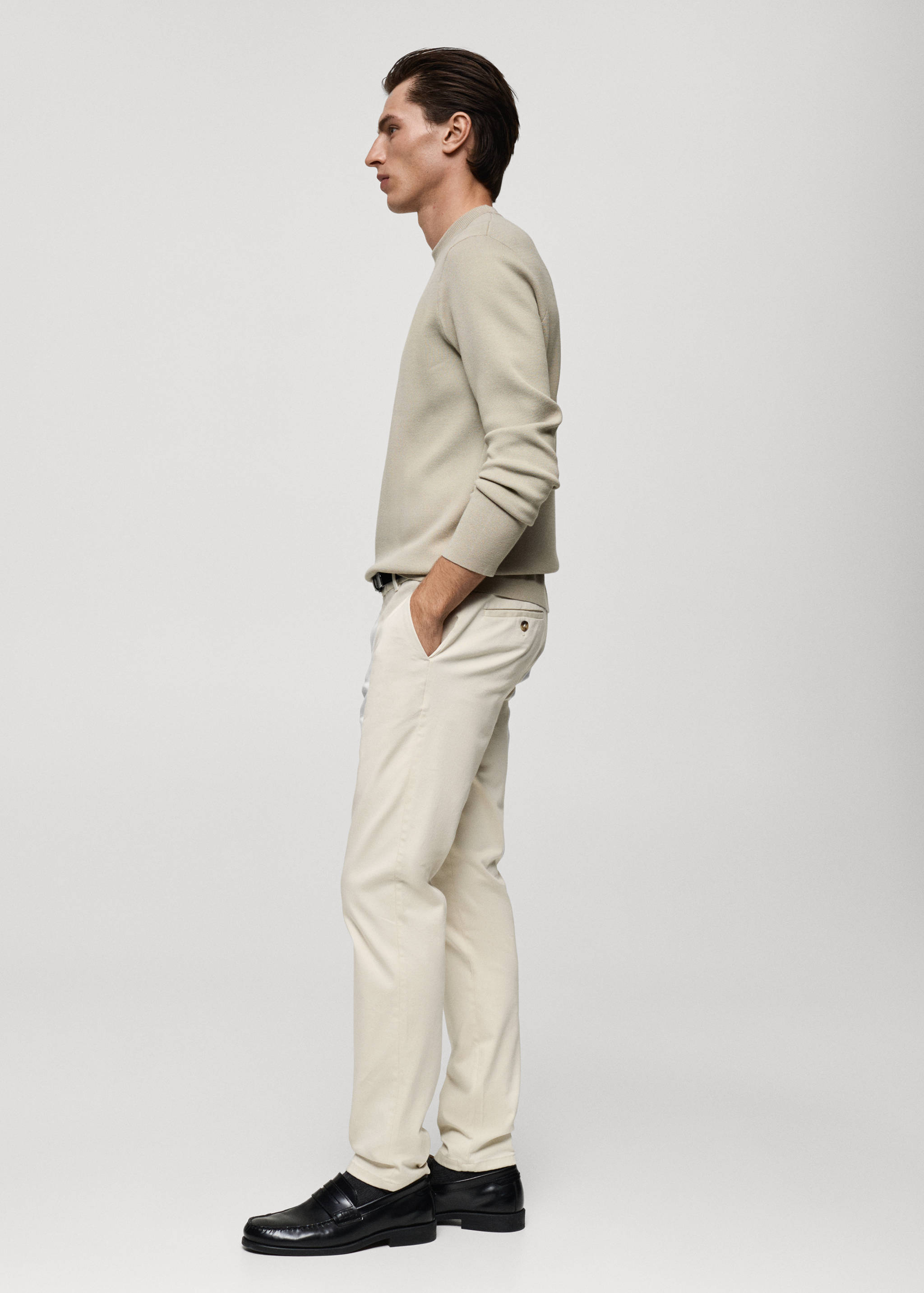 Barna slim-fit twill chino pants - Details of the article 2