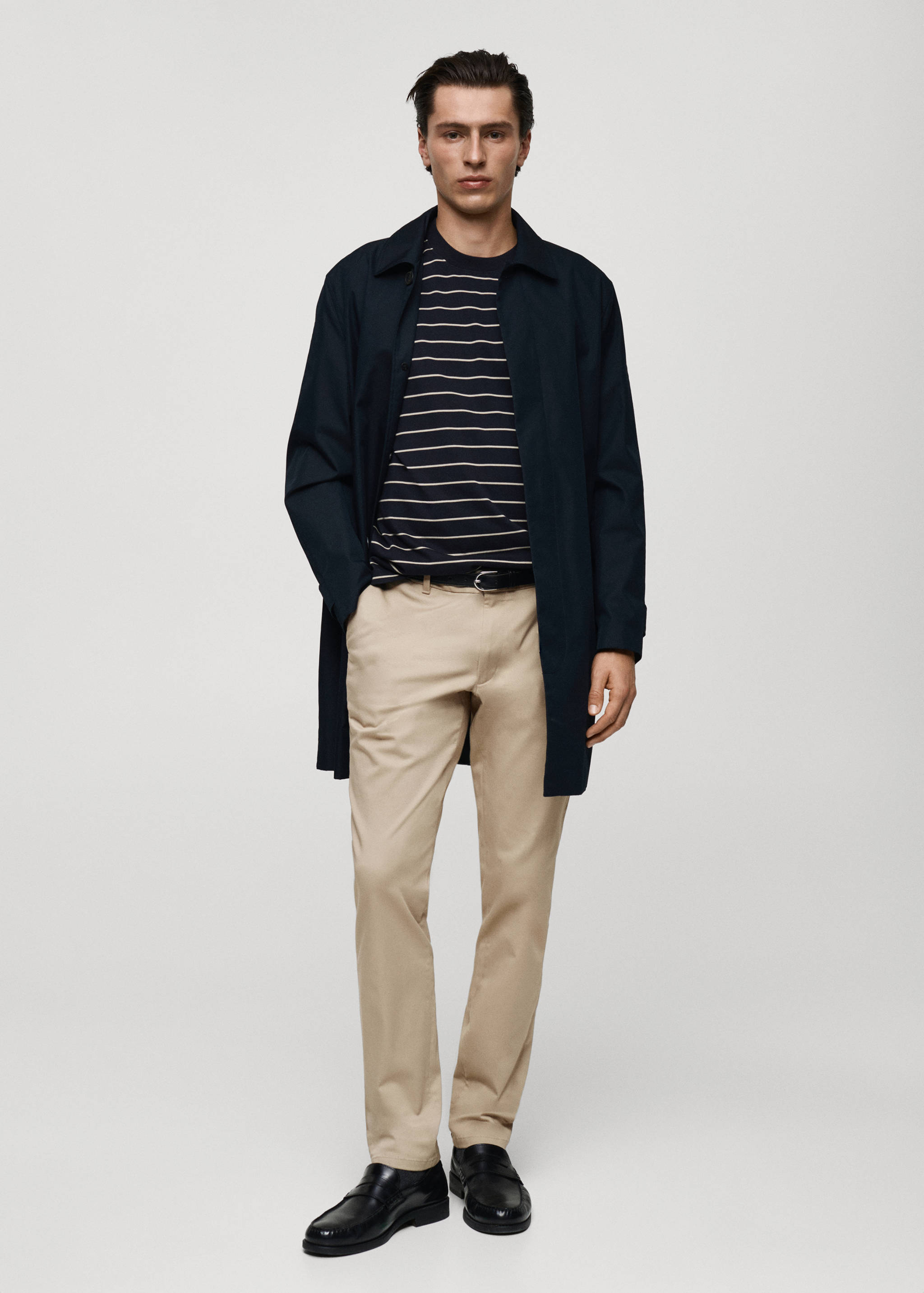 Barna slim-fit twill chino pants - General plane