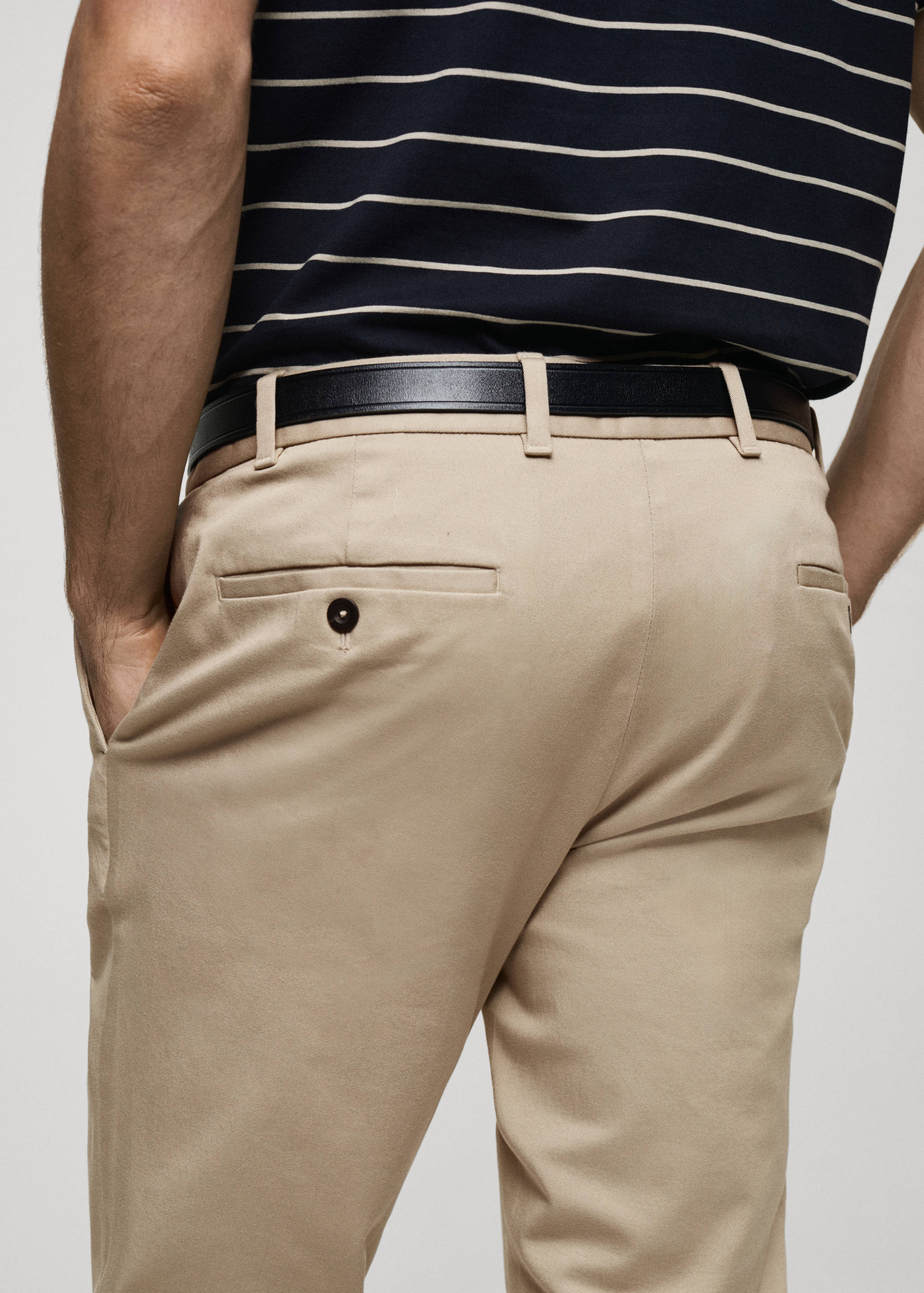 Barna slim-fit twill chino pants - Details of the article 6