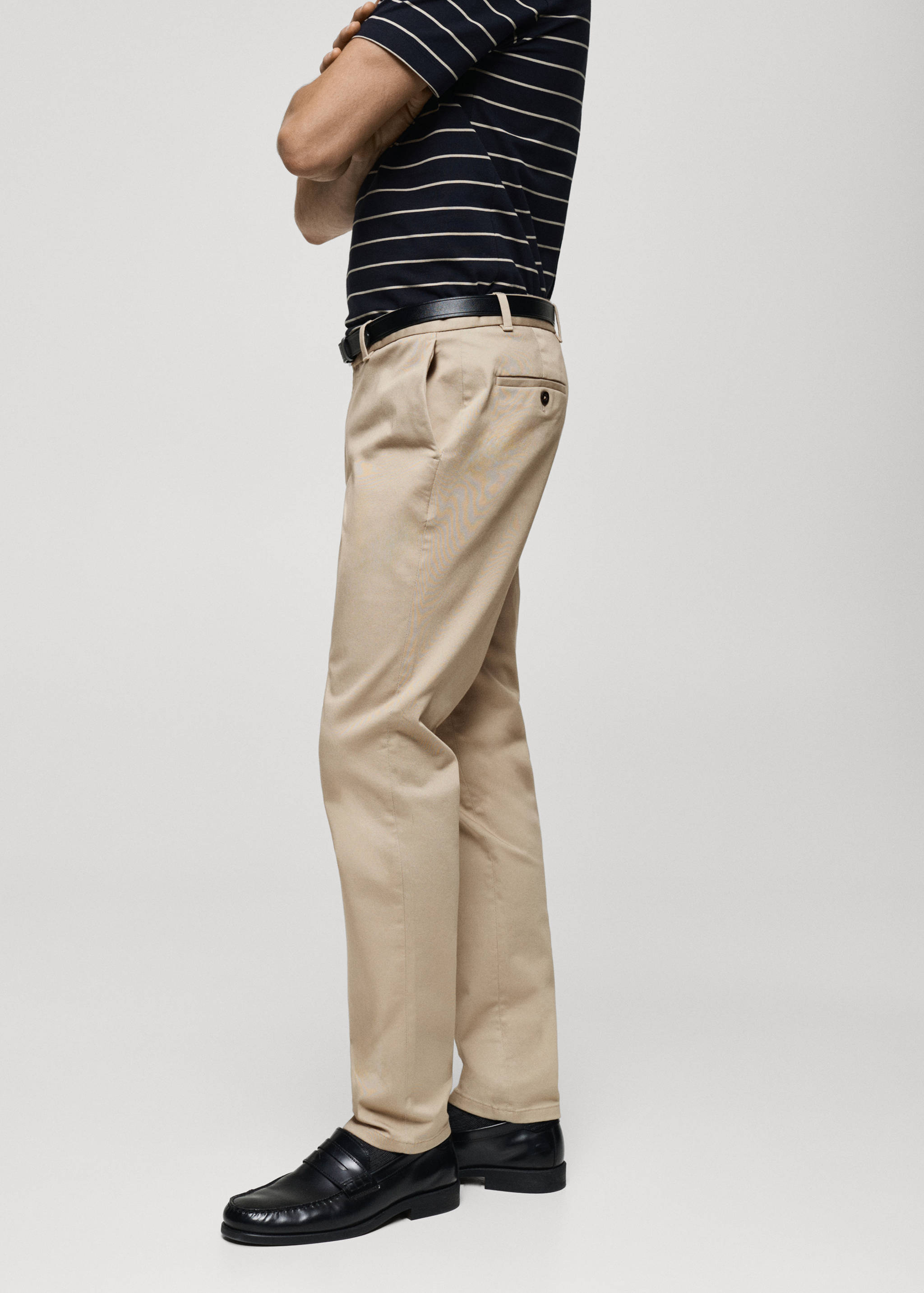 Barna slim-fit twill chino pants - Details of the article 2