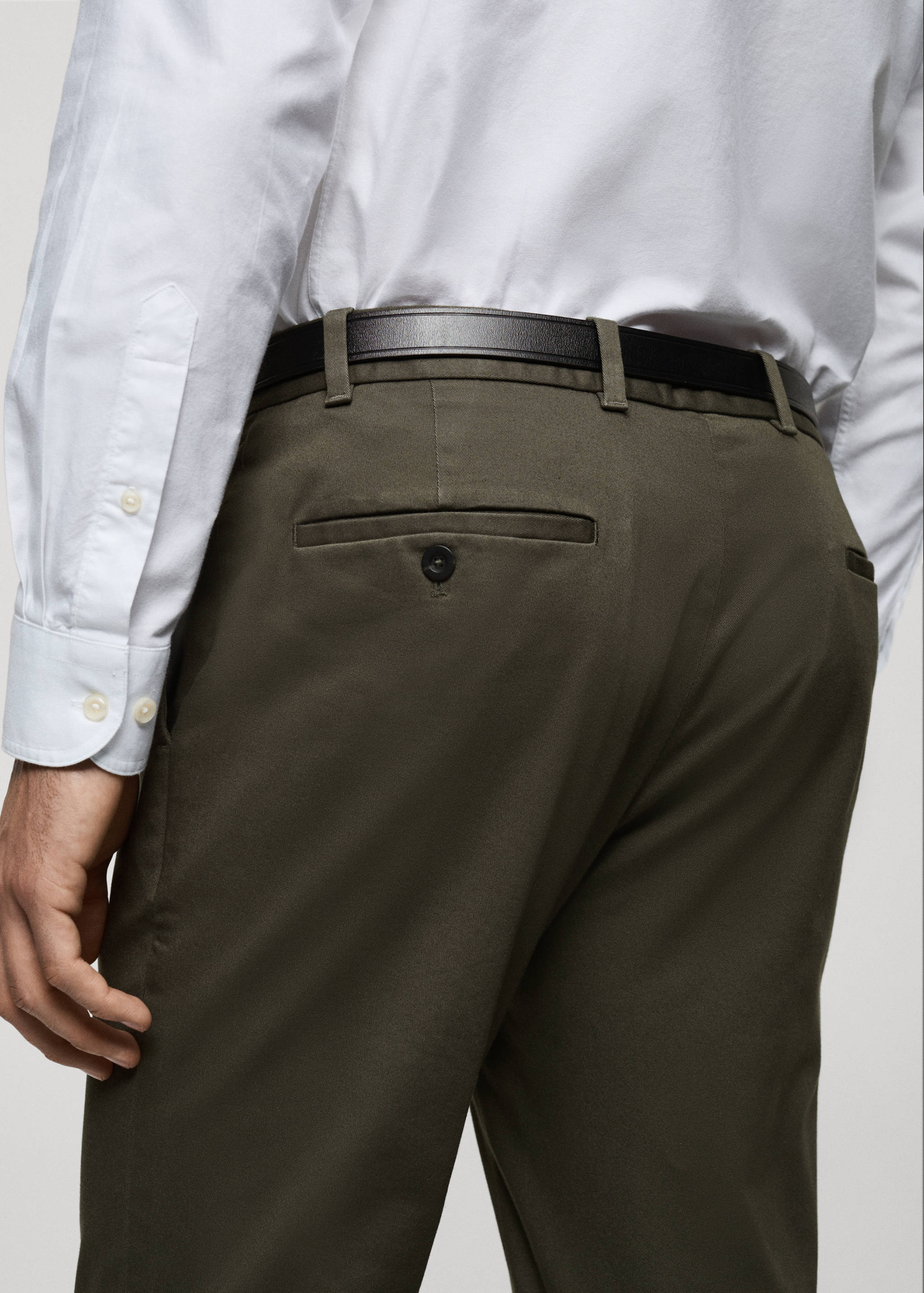 Barna slim-fit twill chino pants - Details of the article 6