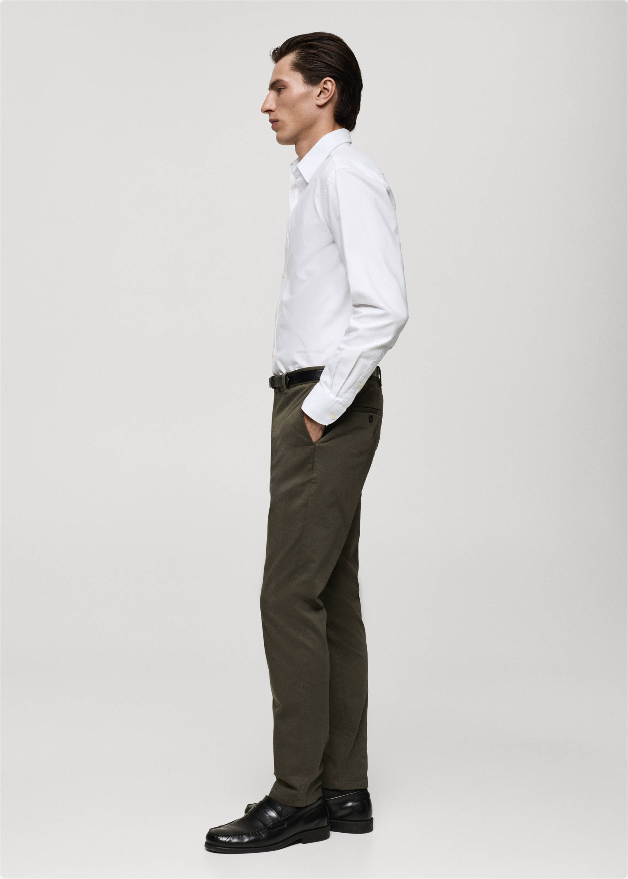 Barna slim-fit twill chino pants - Details of the article 2